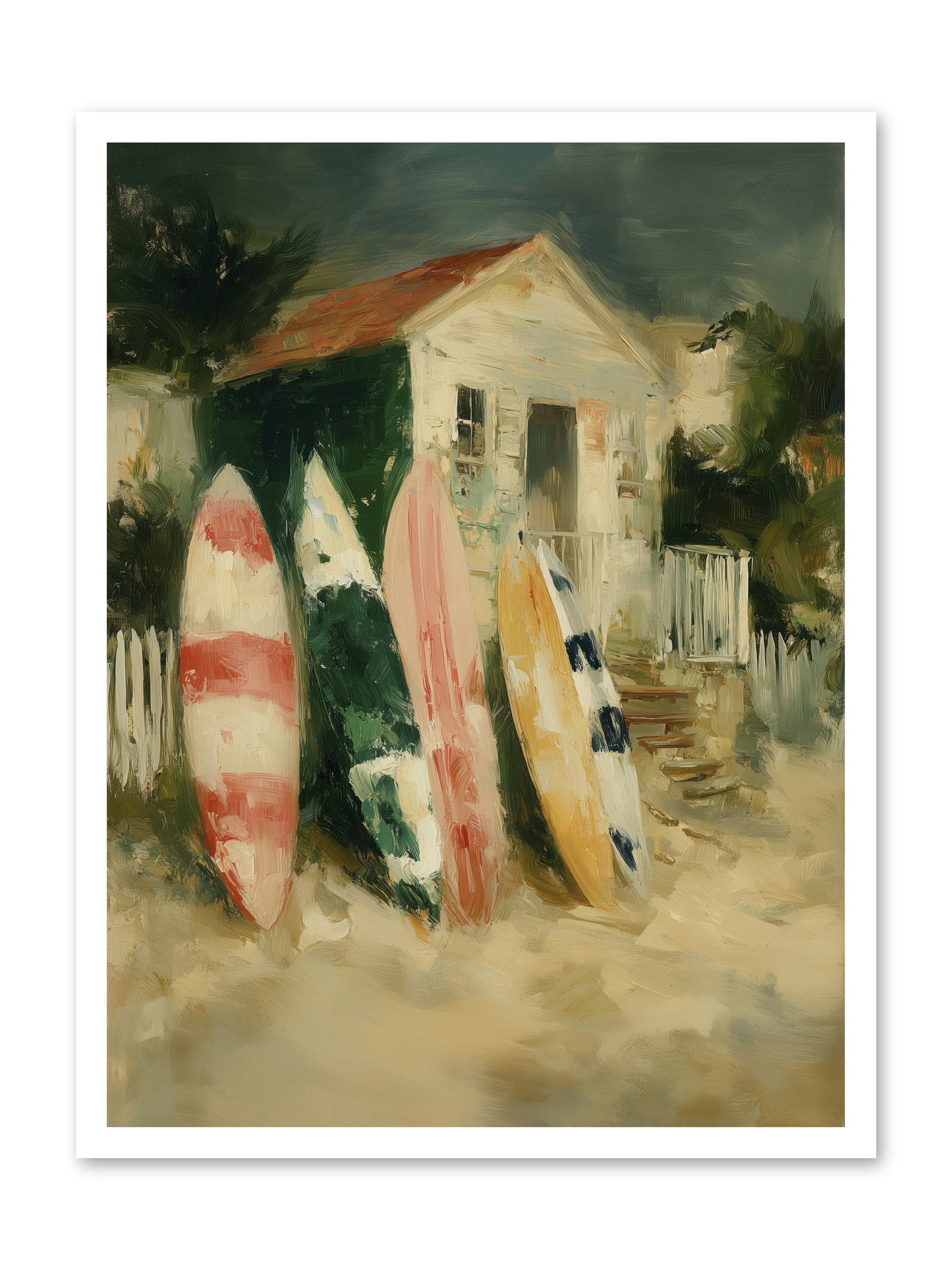 Where Surfers Rest -- Paper Print 24x32