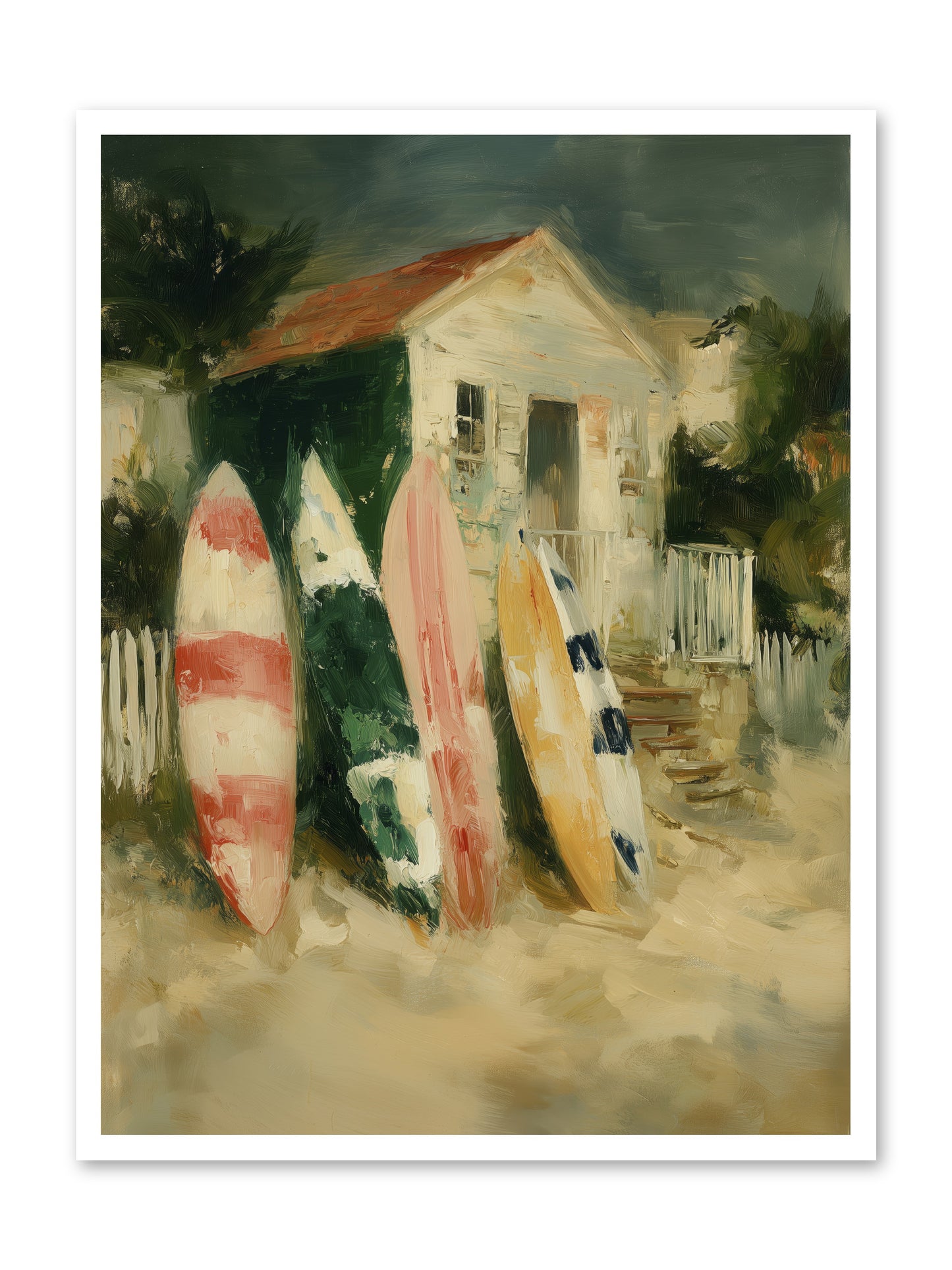 Where Surfers Rest -- Loose Canvas Print 30x40
