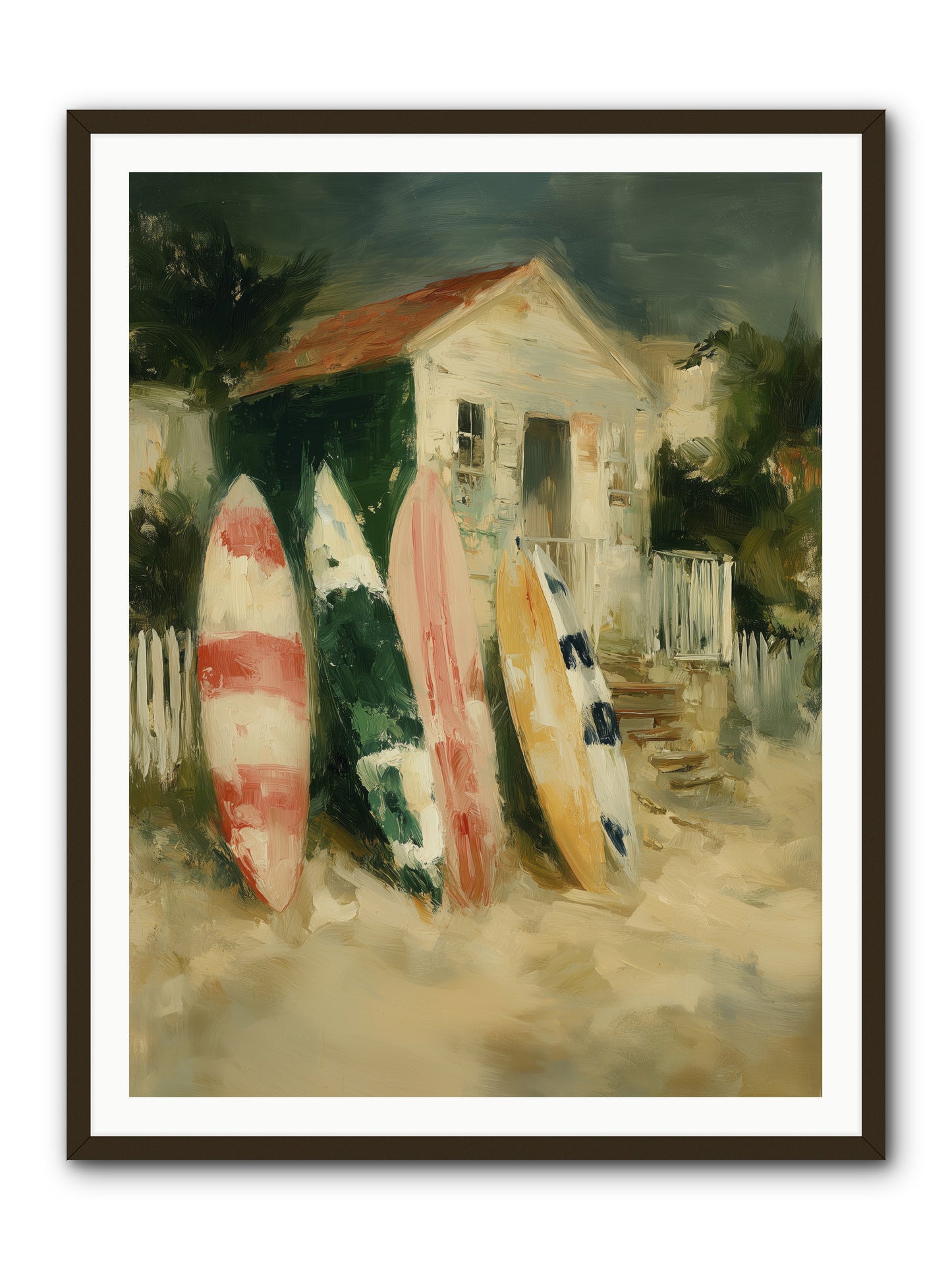 Where Surfers Rest -- Framed Print - Black 36x48