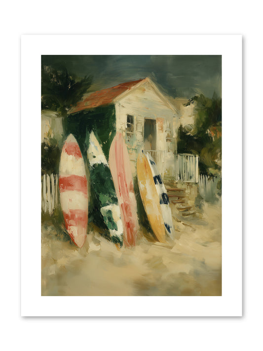 Where Surfers Rest -- Paper Print 9x12