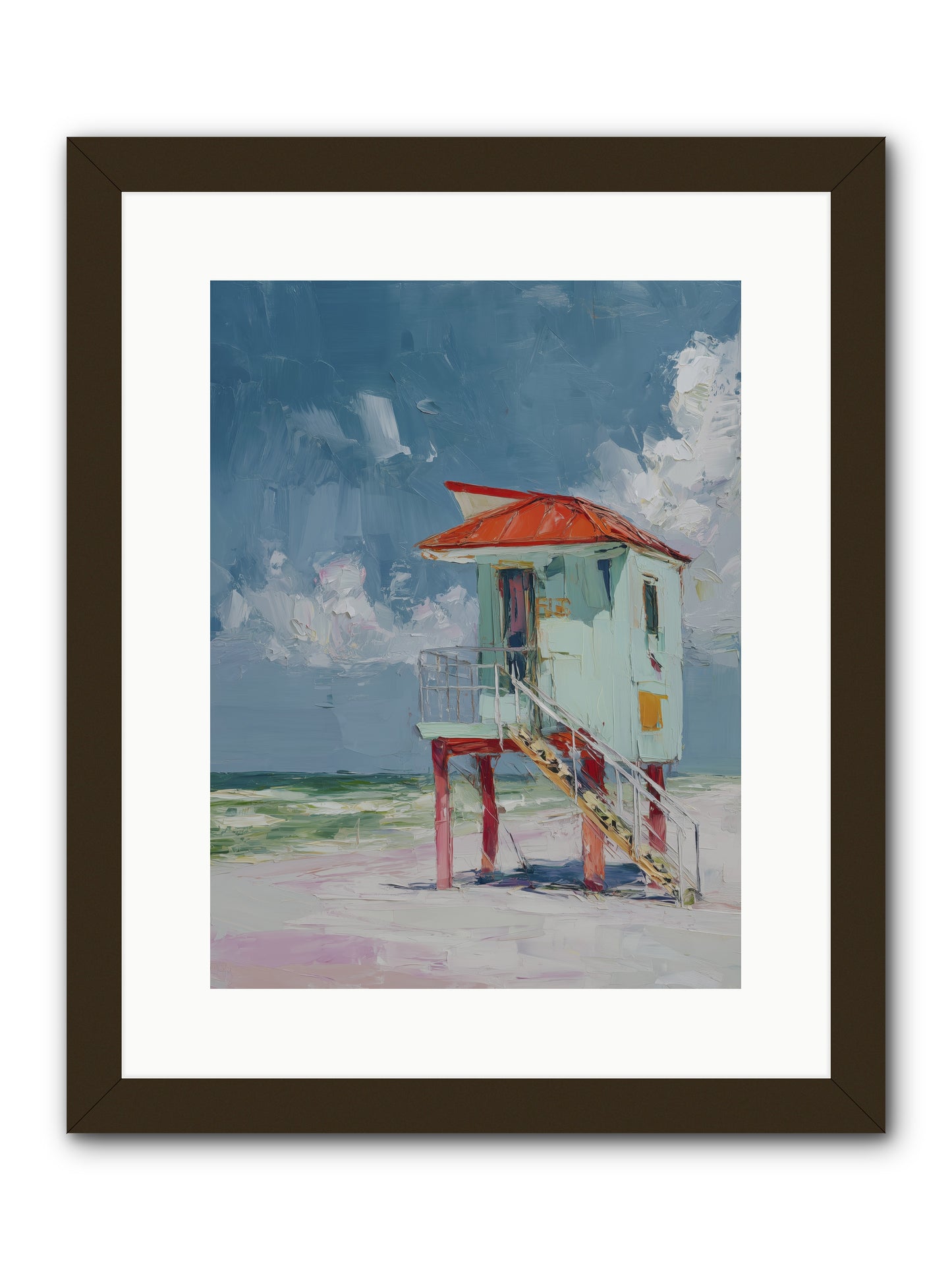 Where Tides Come Play -- Framed Print - Black 12x16