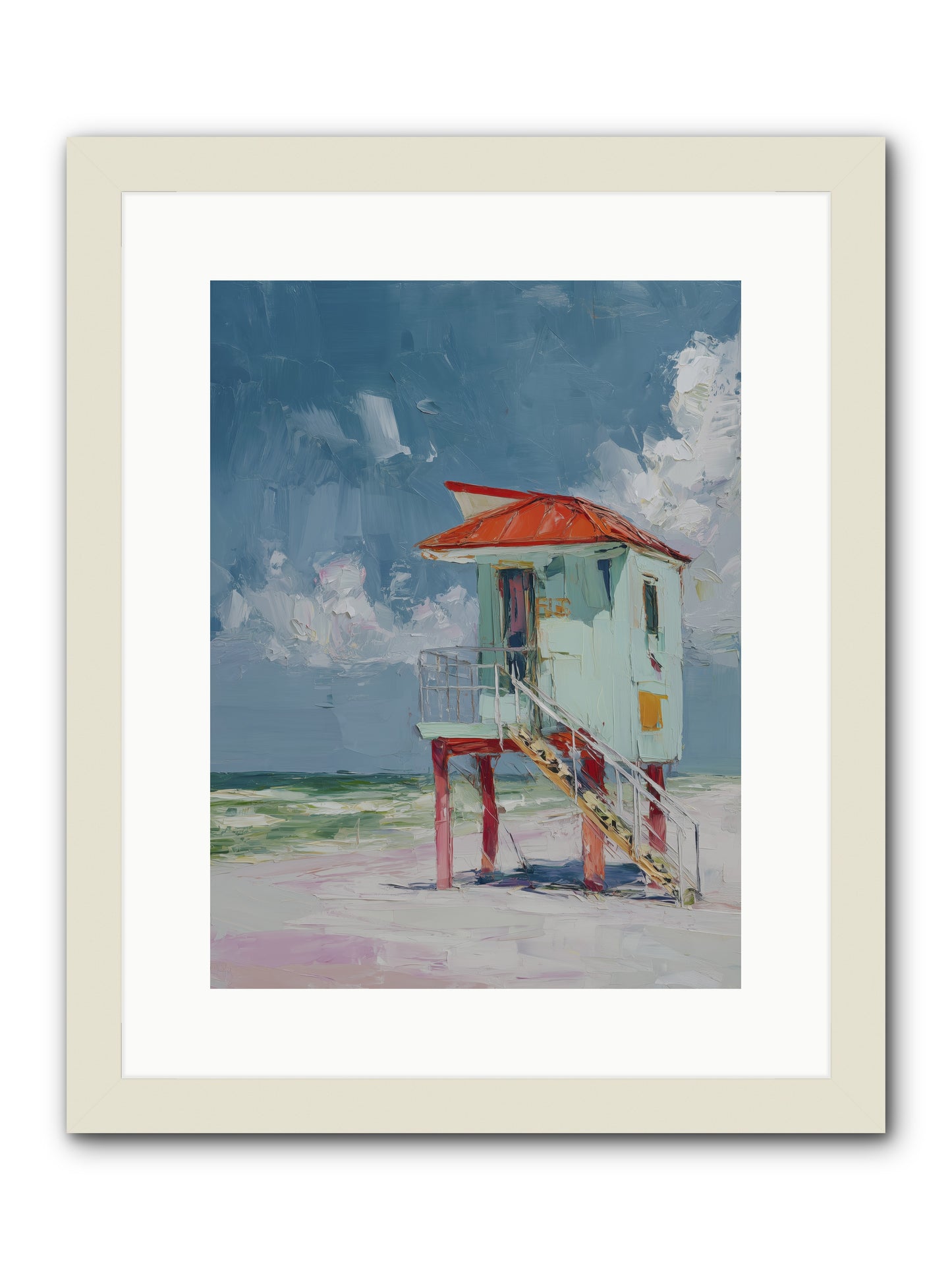 Where Tides Come Play -- Framed Print - White 12x16