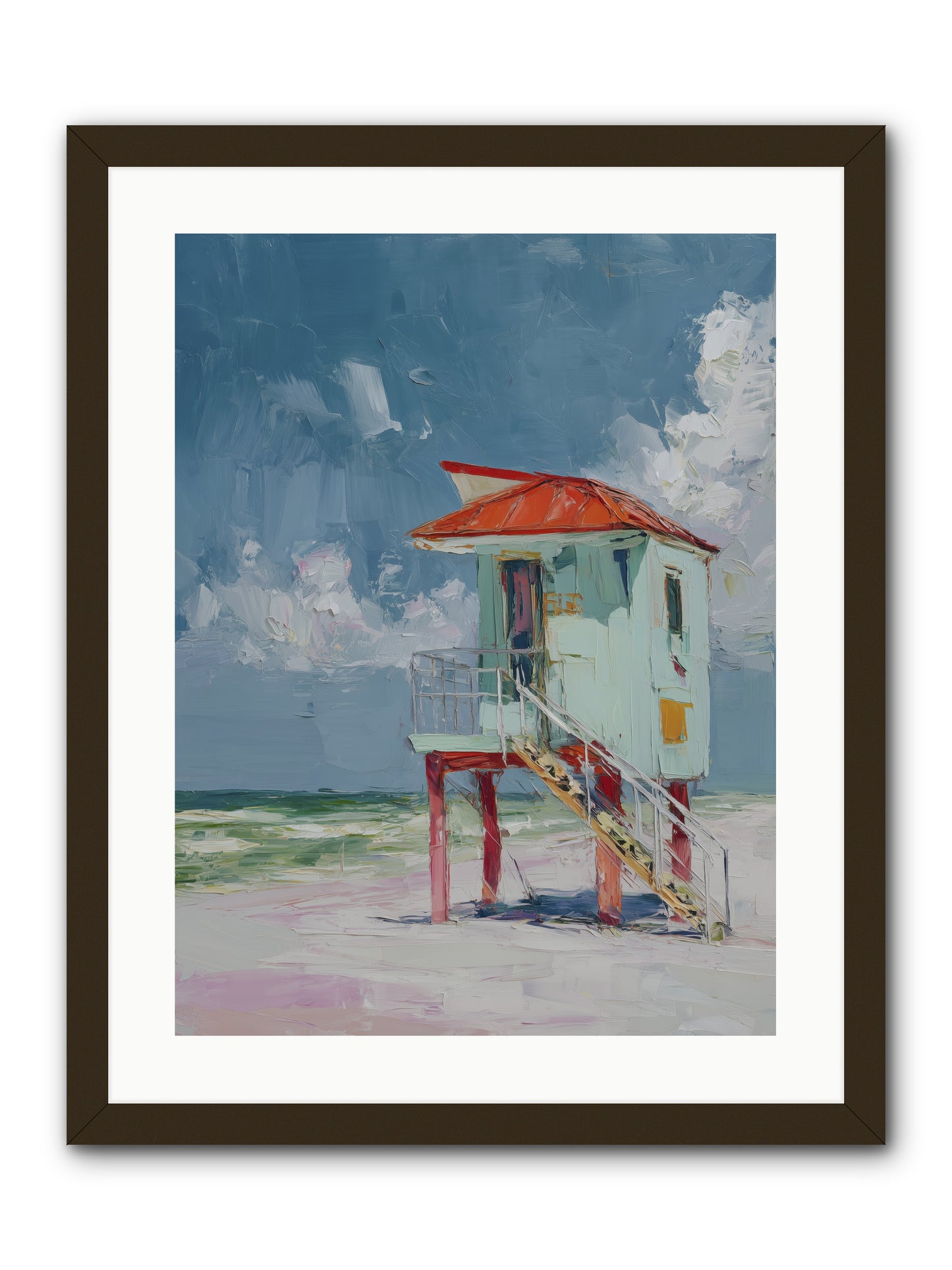 Where Tides Come Play -- Framed Print - Black 18x24