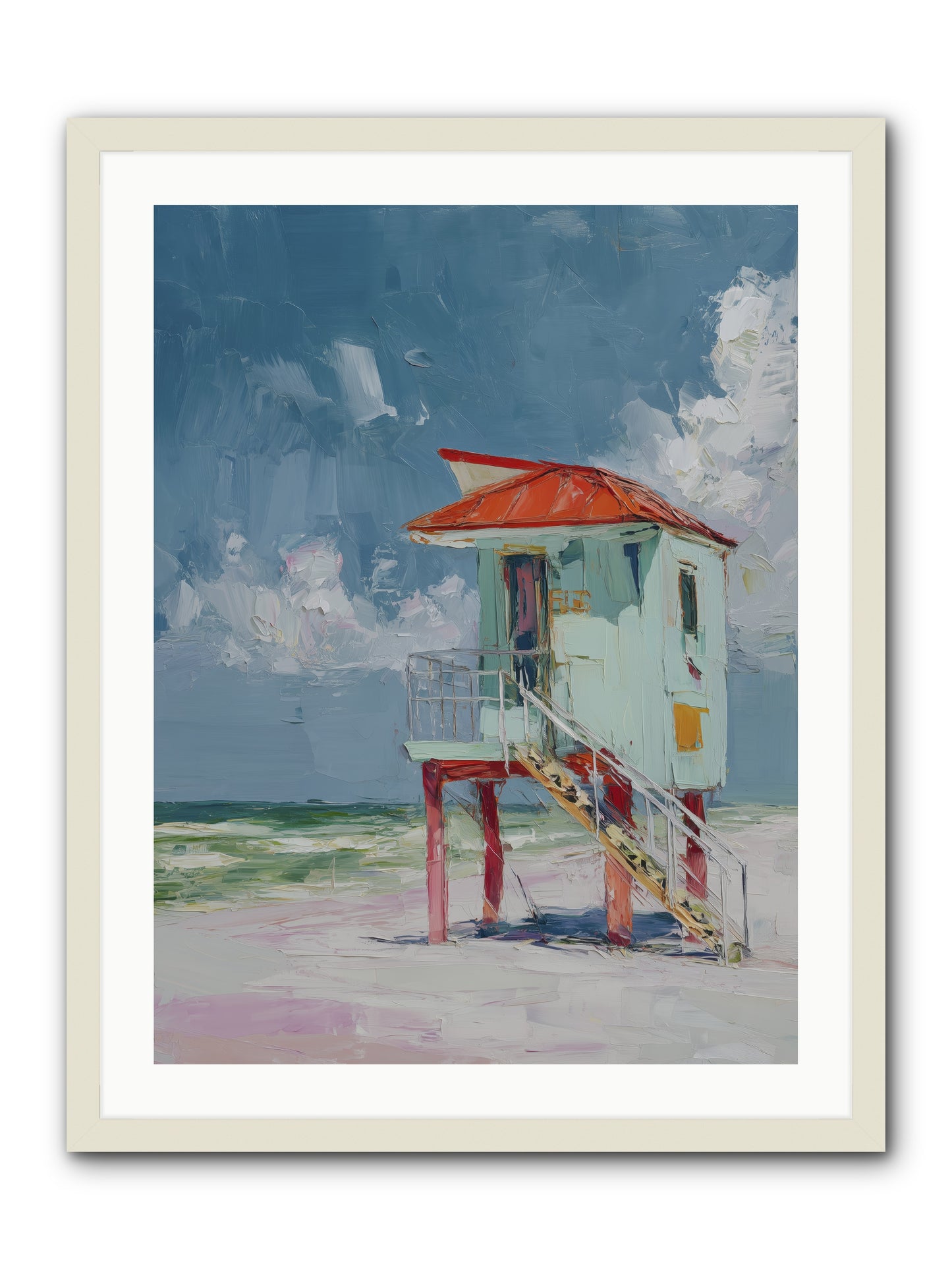 Where Tides Come Play -- Framed Print - White 24x32