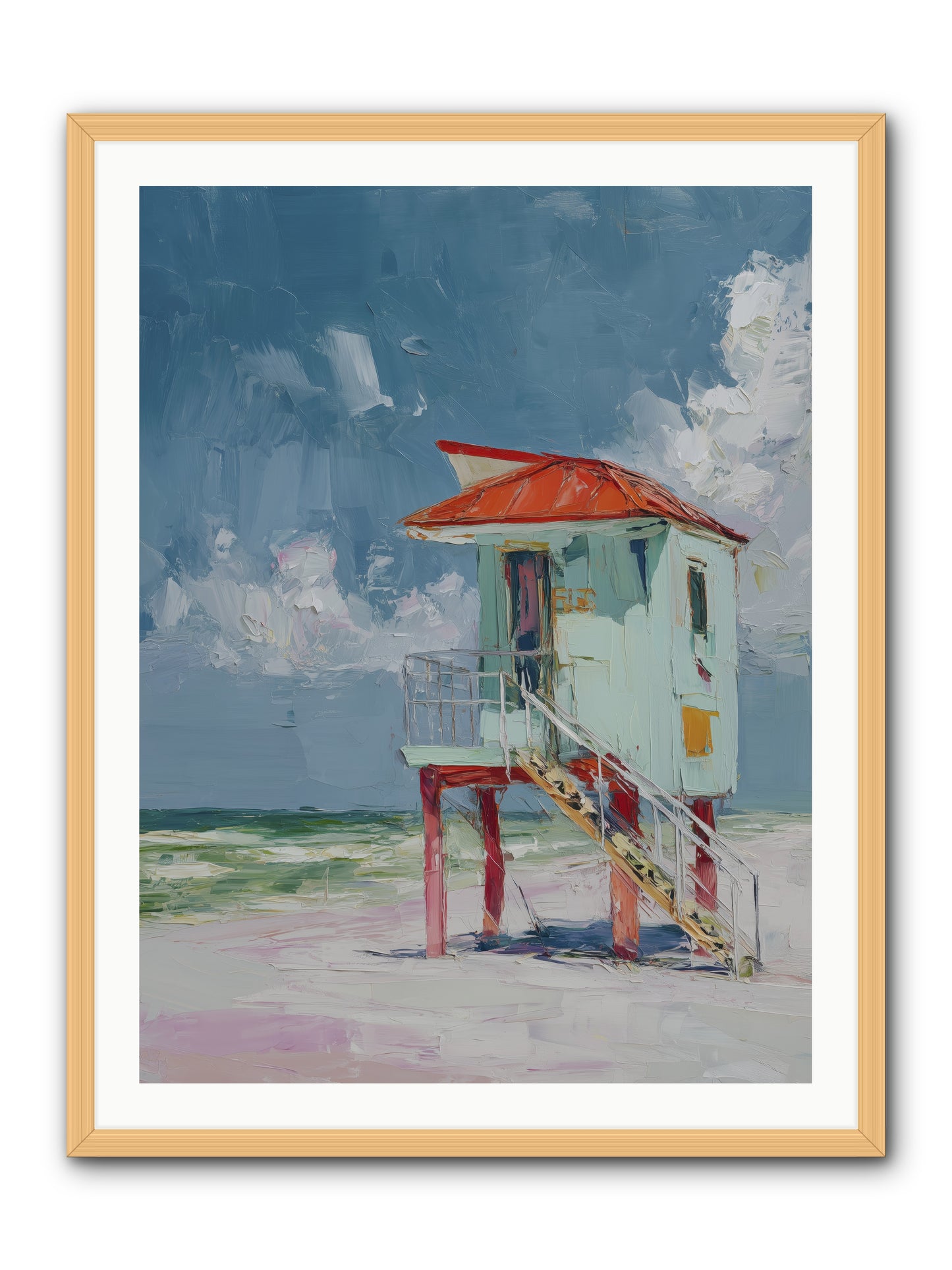 Where Tides Come Play -- Framed Print - Natural 30x40