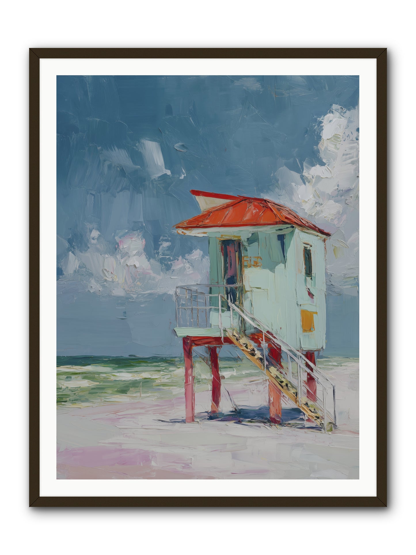 Where Tides Come Play -- Framed Print - Black 36x48