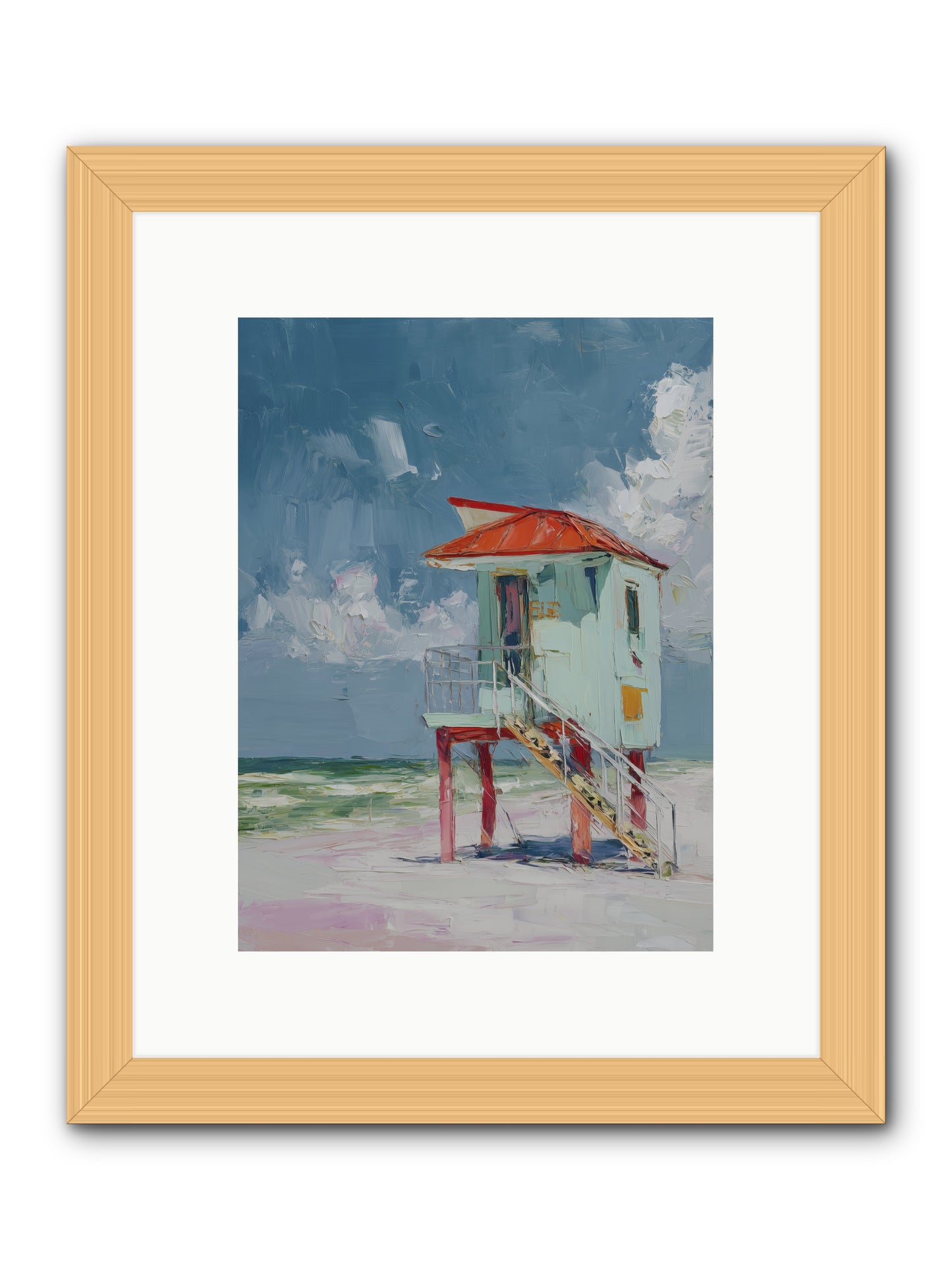 Where Tides Come Play -- Framed Print - Natural 9x12