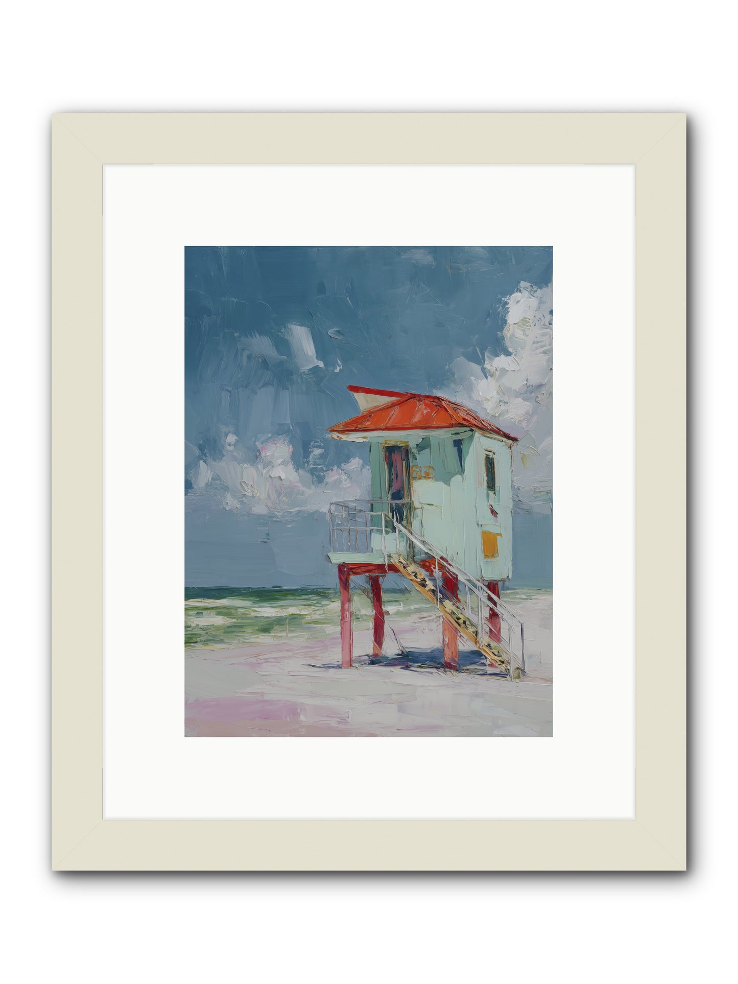 Where Tides Come Play -- Framed Print - White 9x12
