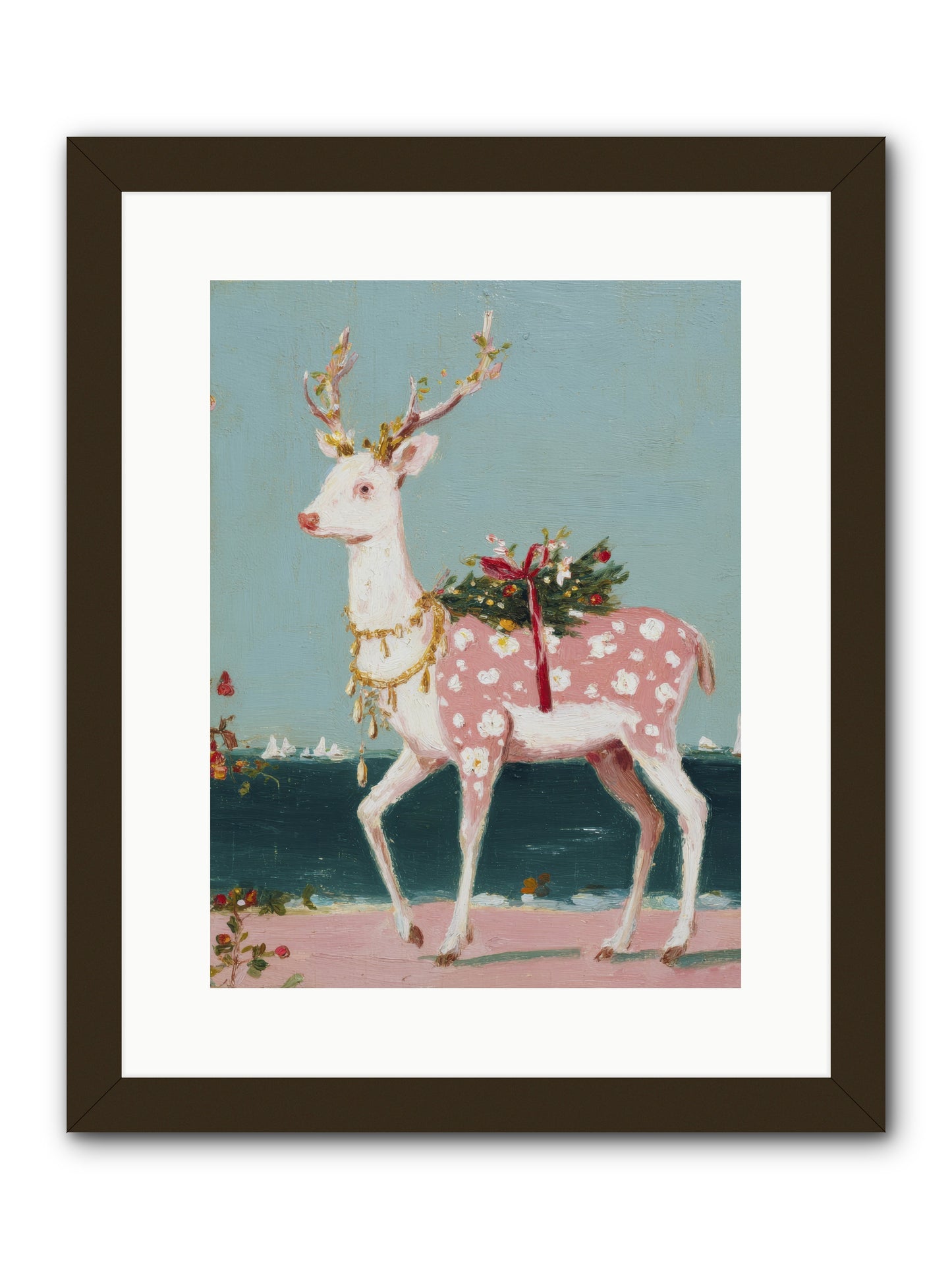 Where Tides Meet Tinsel -- Framed Print - Black 12x16