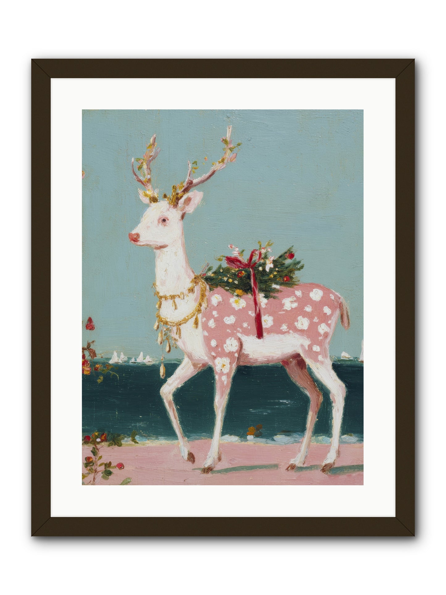 Where Tides Meet Tinsel -- Framed Print - Black 18x24