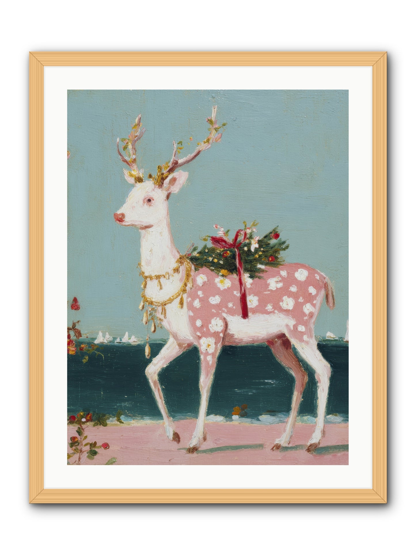 Where Tides Meet Tinsel -- Framed Print - Natural 24x32