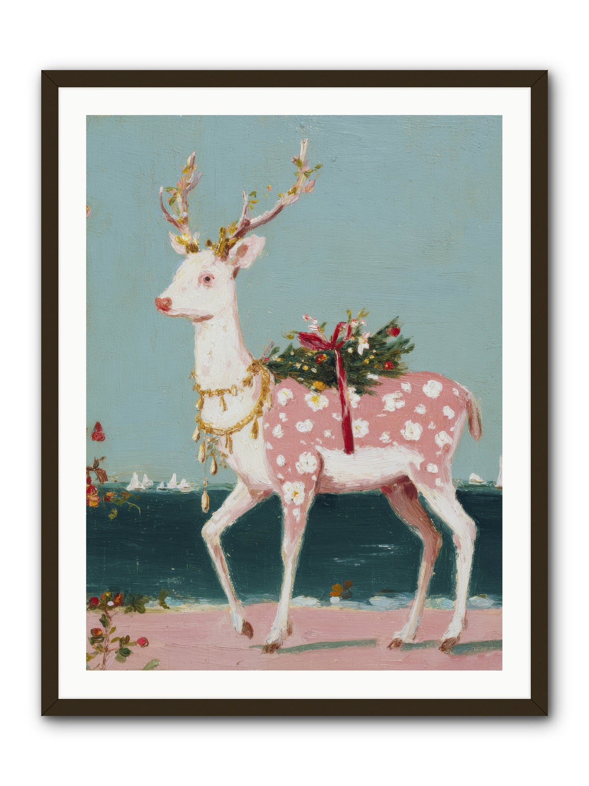 Where Tides Meet Tinsel -- Framed Print - Black 30x40