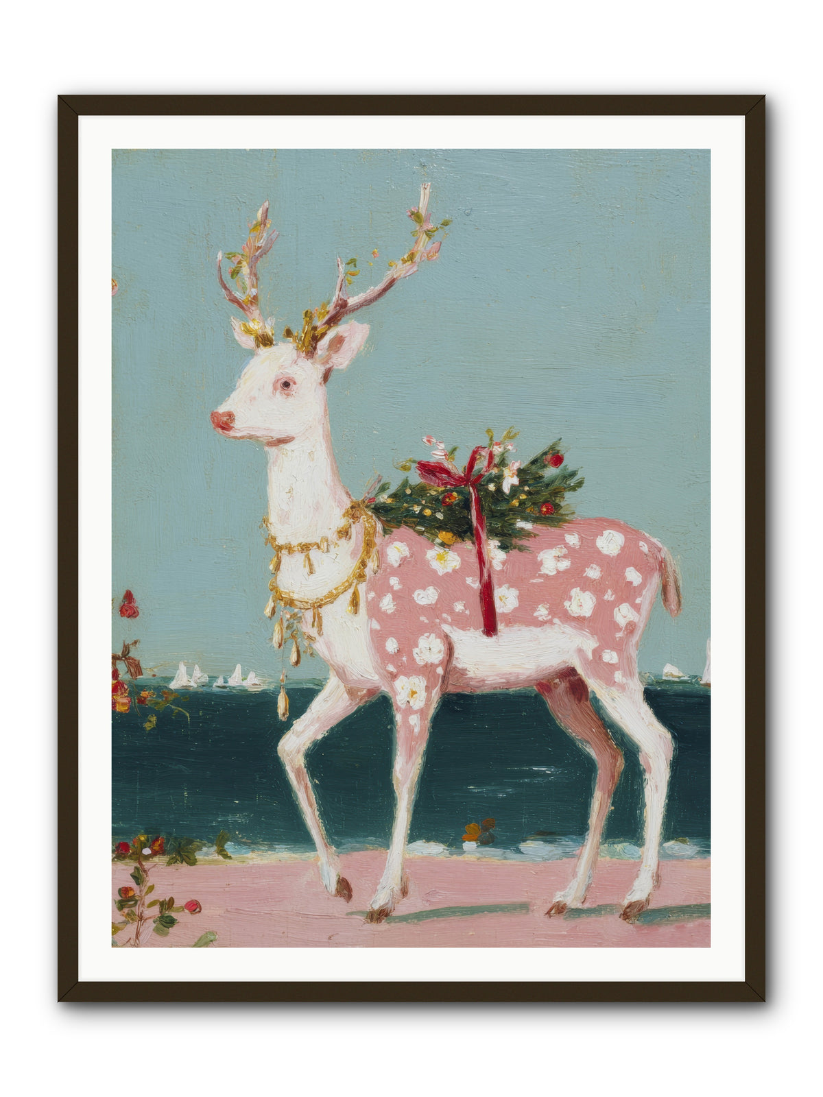 Where Tides Meet Tinsel -- Framed Print - Black 36x48