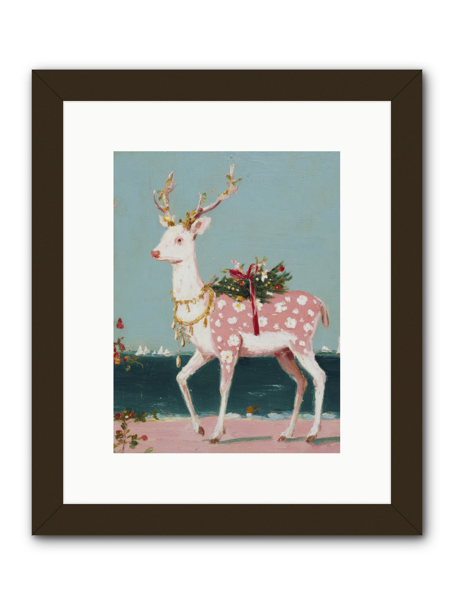 Where Tides Meet Tinsel -- Framed Print - Black 9x12