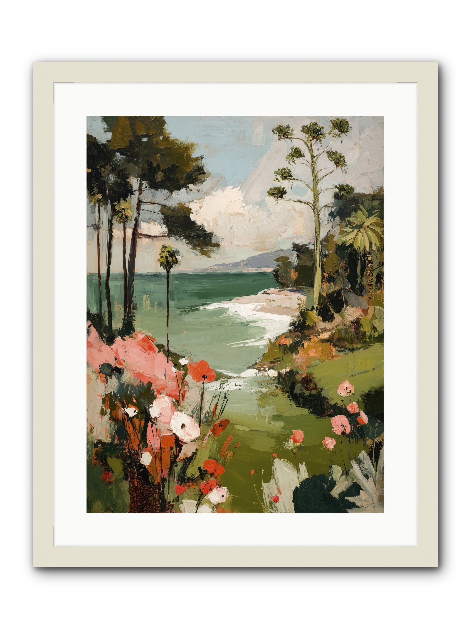 Where Time Dissolves -- Framed Print - White 18x24