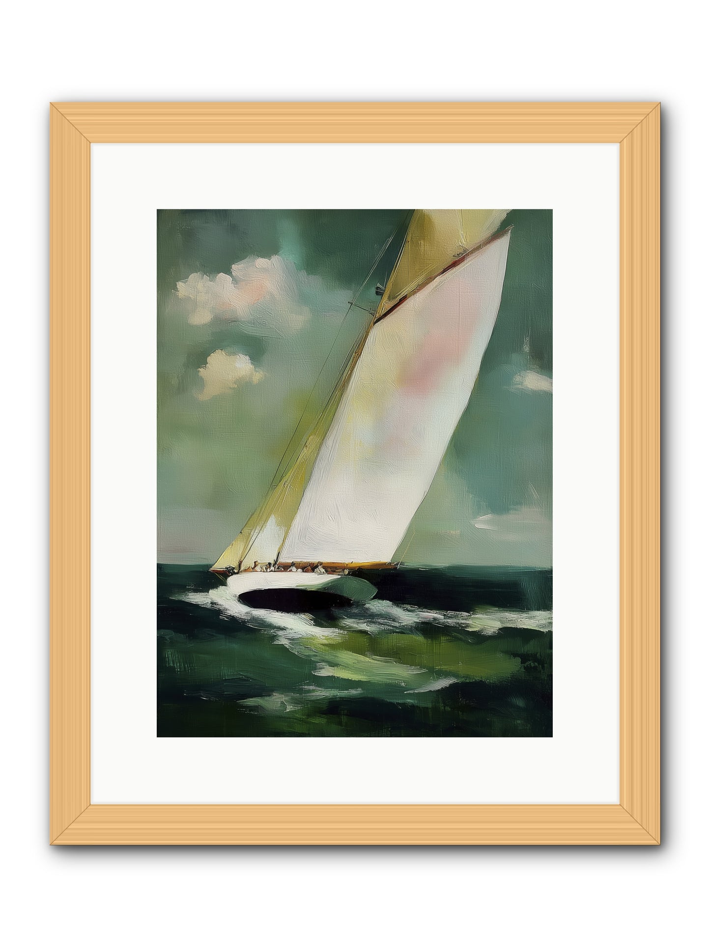 Where Waves Write Poetry -- Framed Print - Natural 12x16