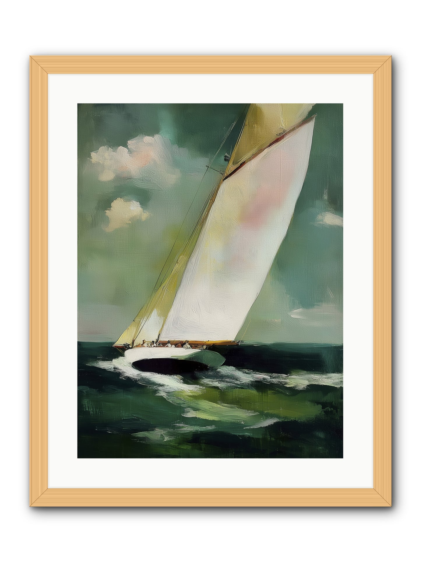 Where Waves Write Poetry -- Framed Print - Natural 18x24