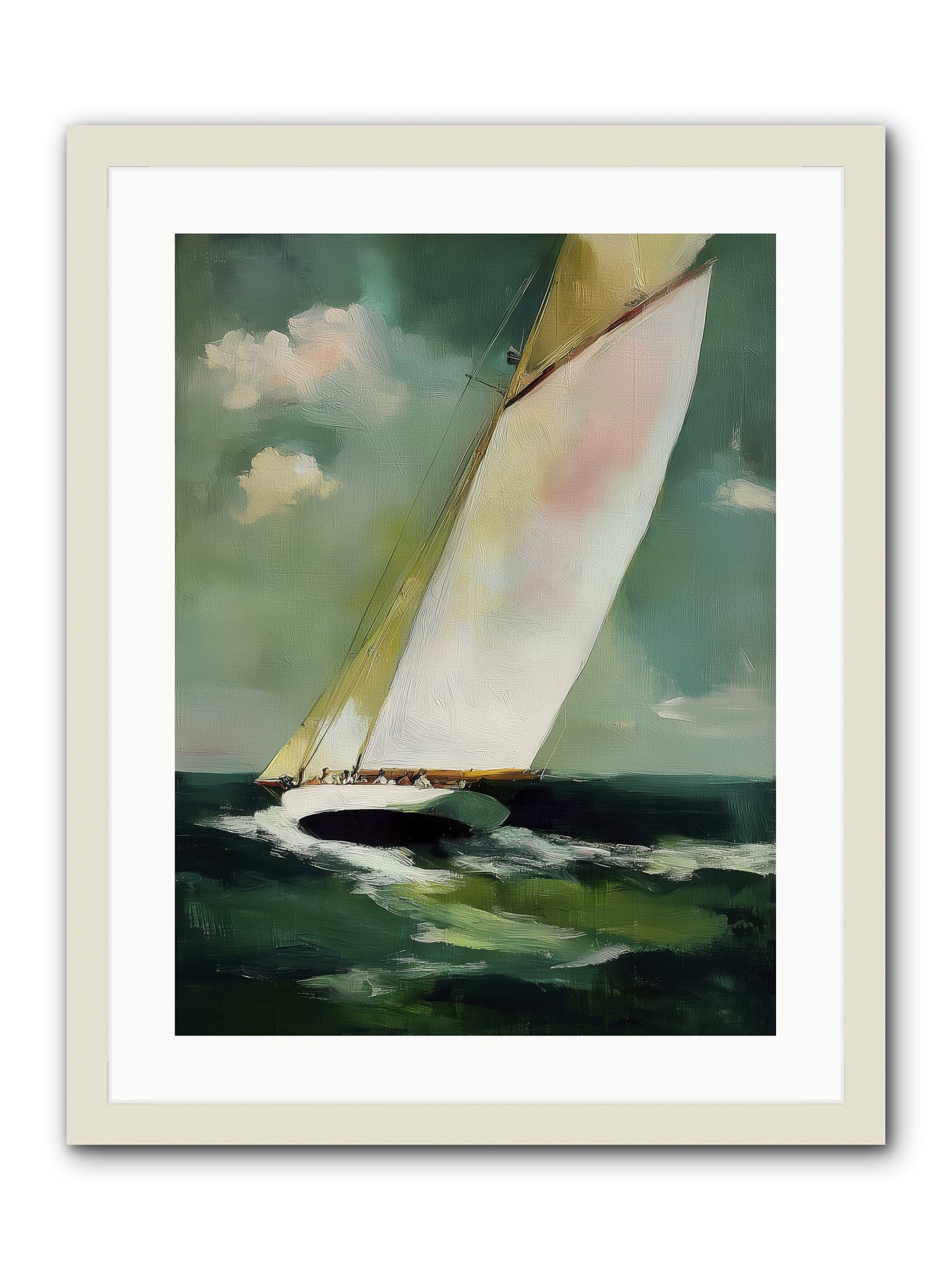 Where Waves Write Poetry -- Framed Print - White 18x24