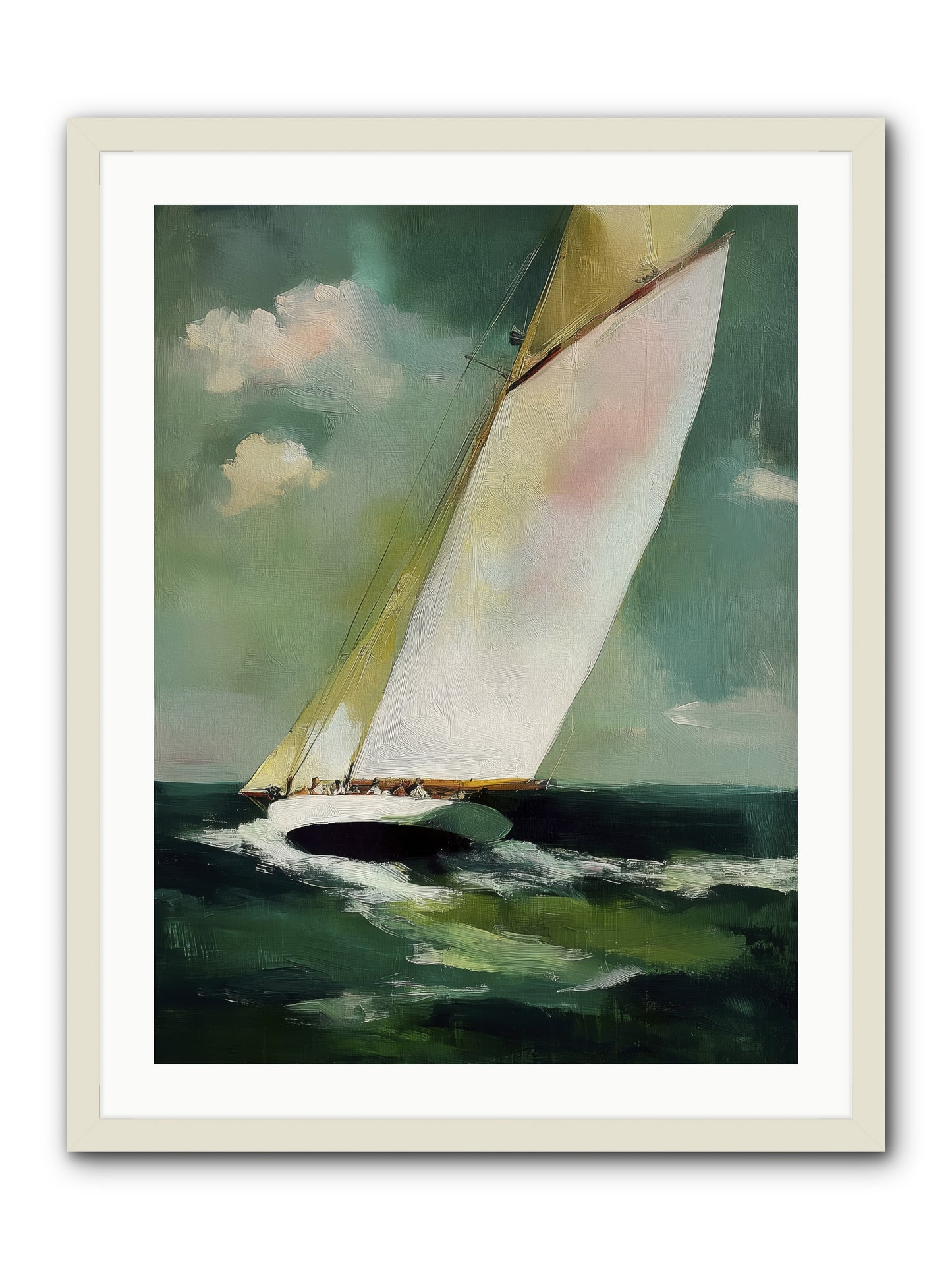 Where Waves Write Poetry -- Framed Print - White 24x32