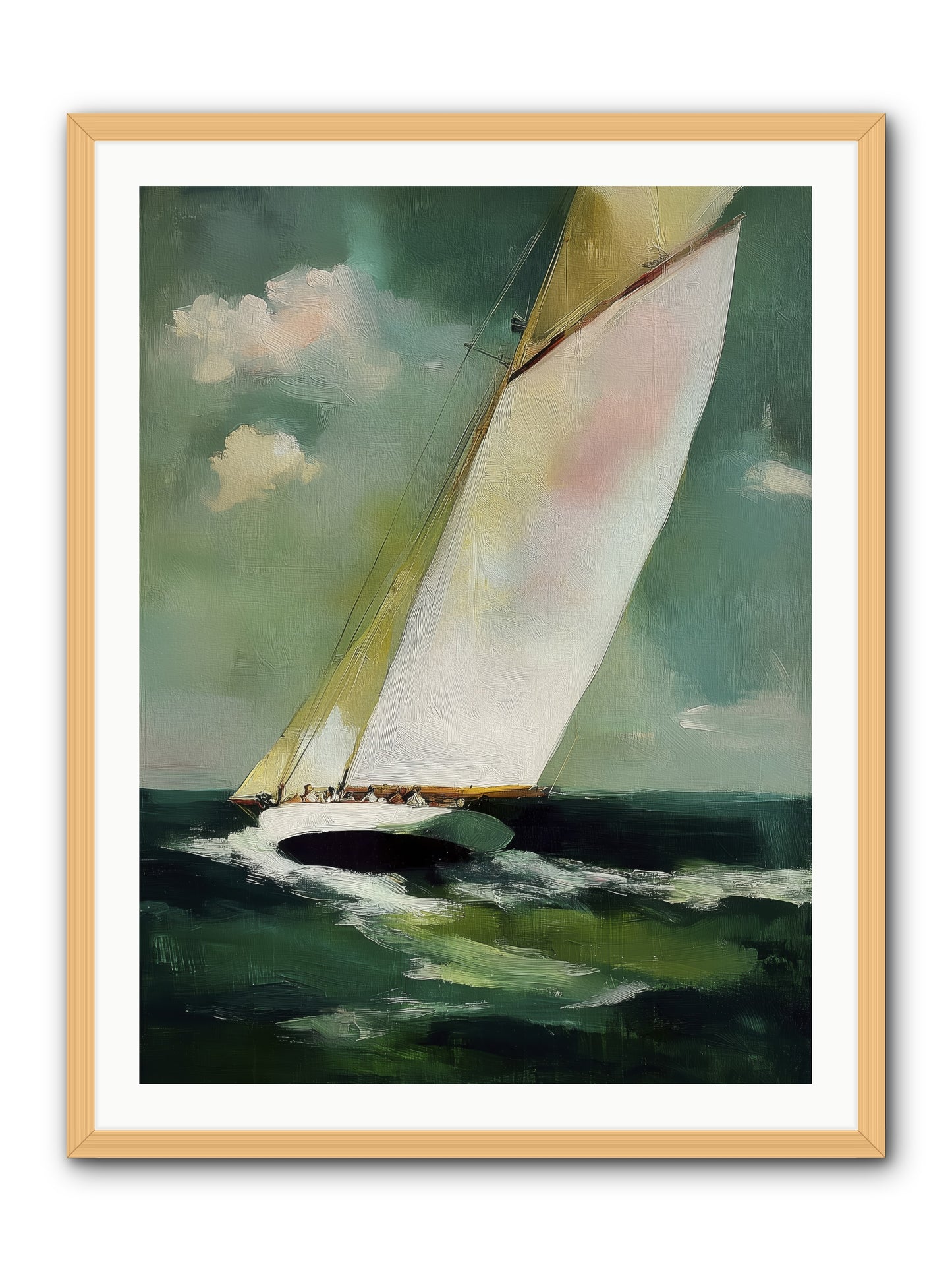 Where Waves Write Poetry -- Framed Print - Natural 30x40