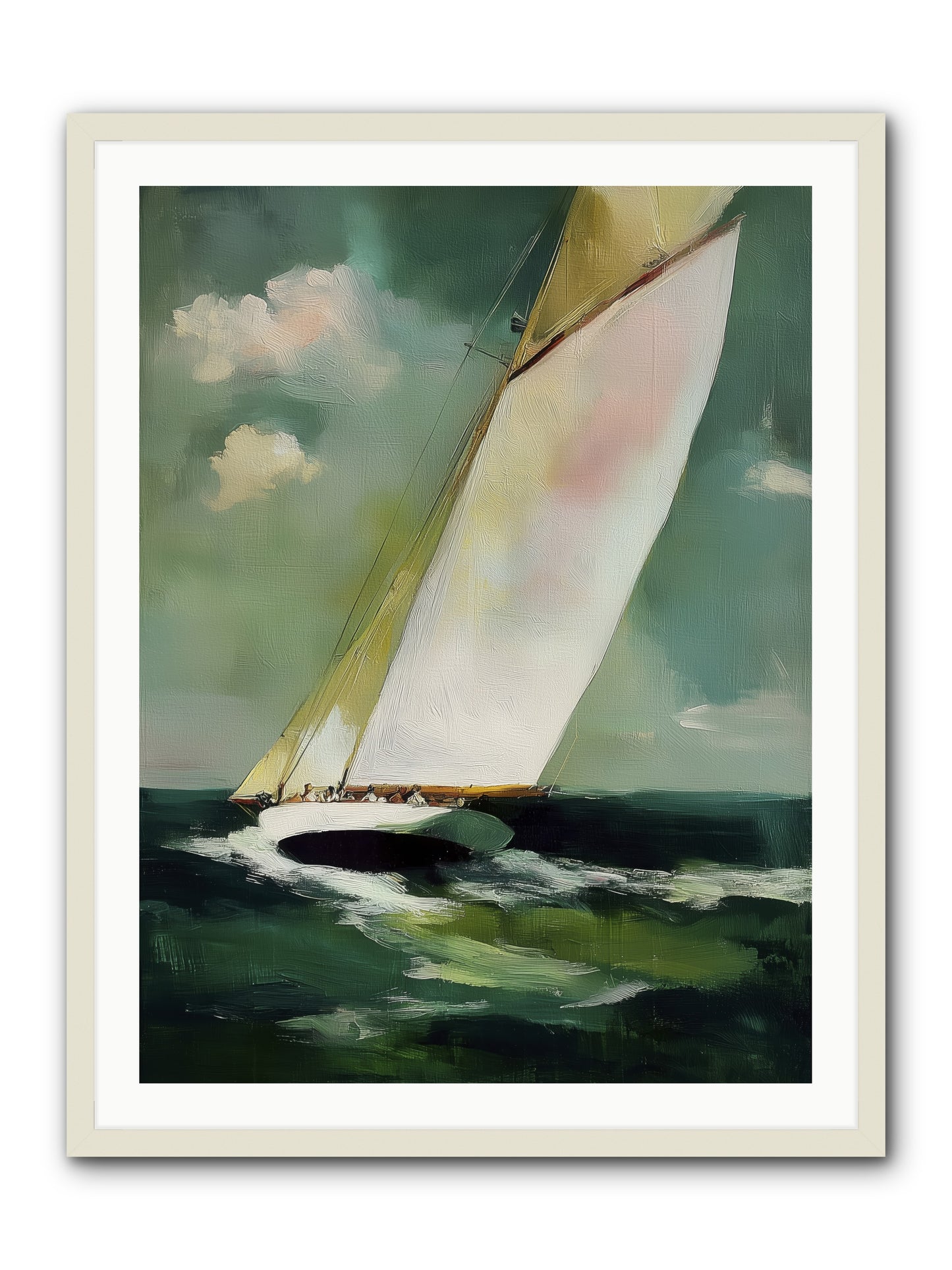 Where Waves Write Poetry -- Framed Print - White 30x40