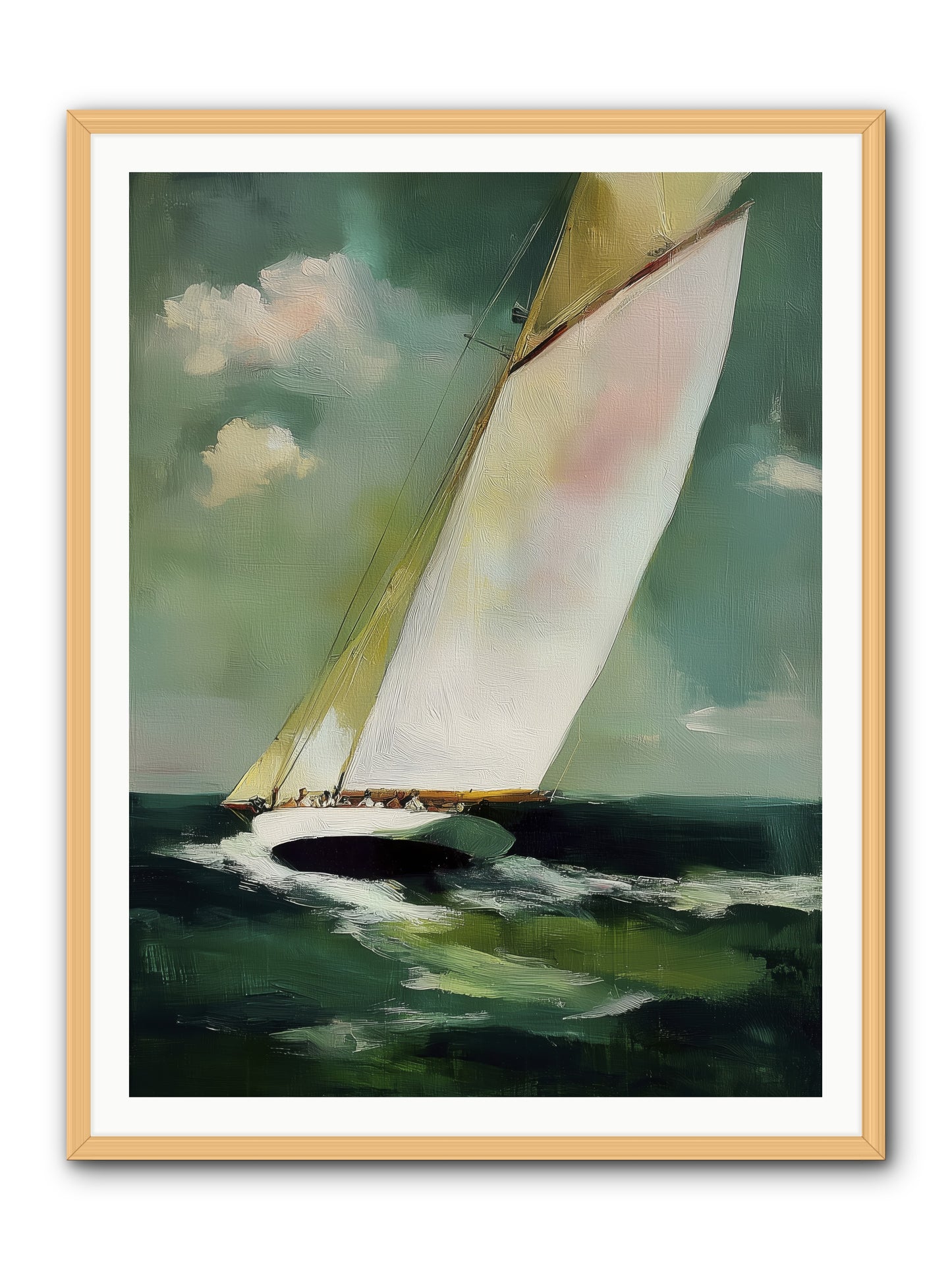 Where Waves Write Poetry -- Framed Print - Natural 36x48