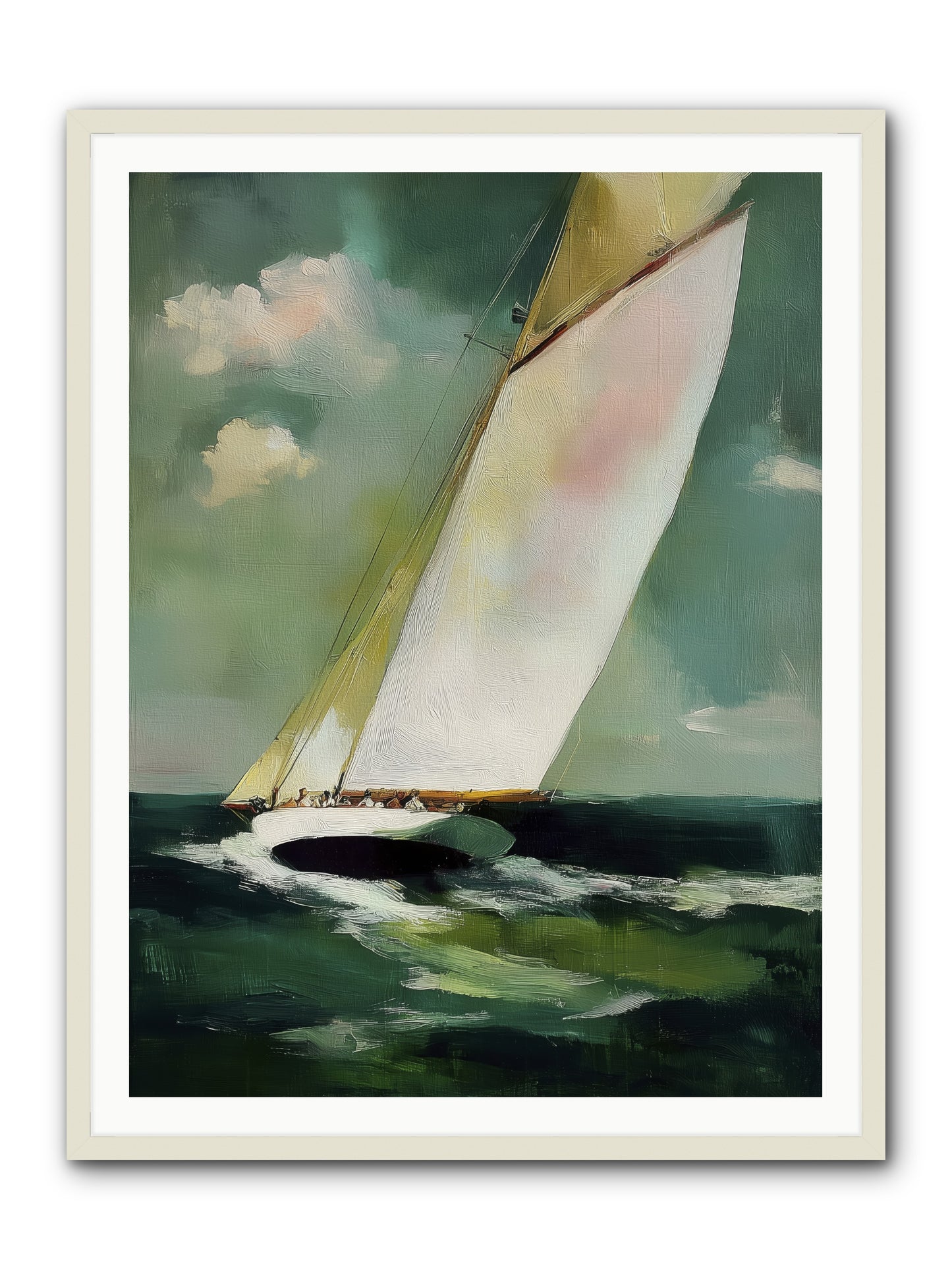 Where Waves Write Poetry -- Framed Print - White 36x48