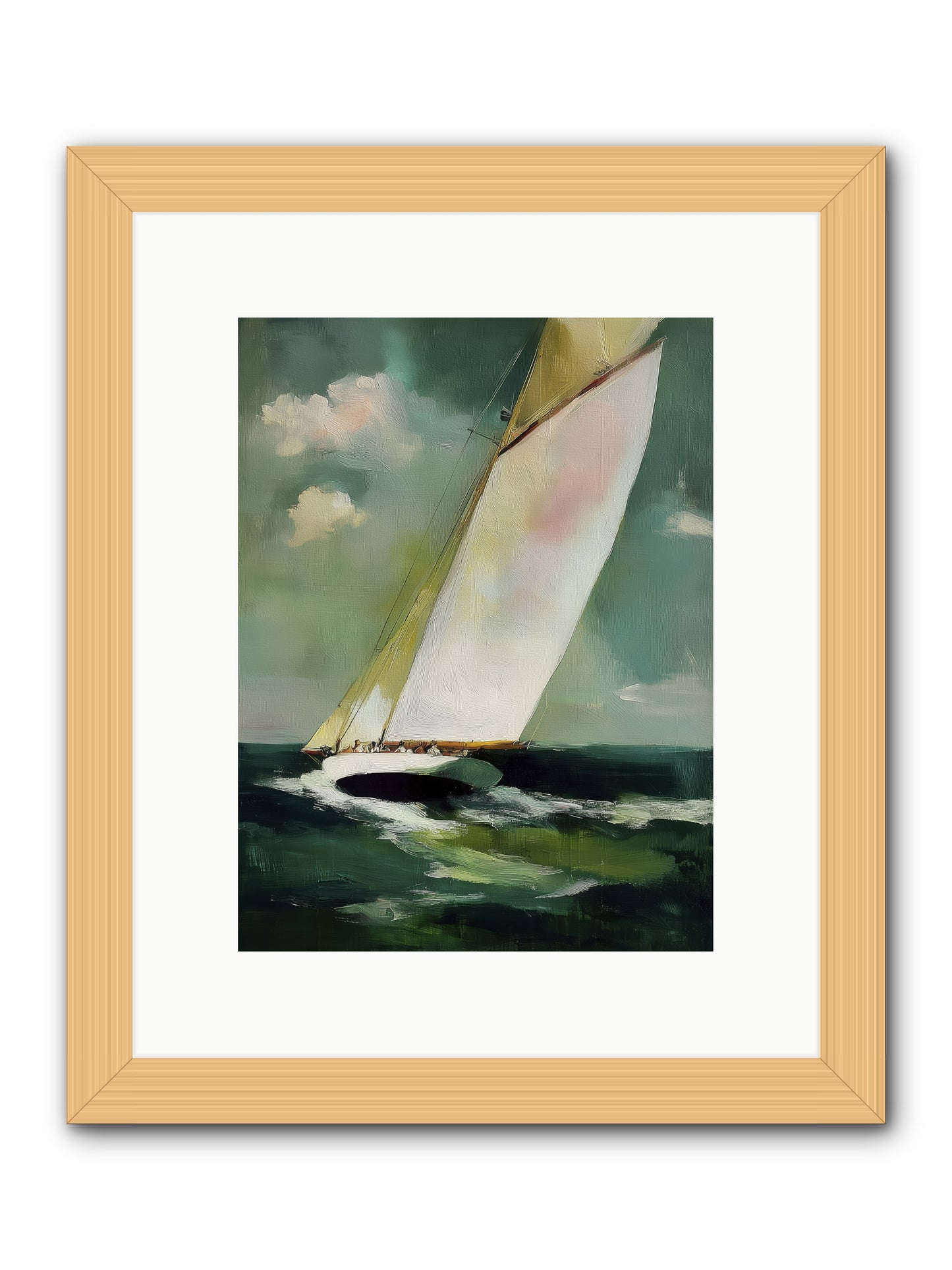 Where Waves Write Poetry -- Framed Print - Natural 9x12