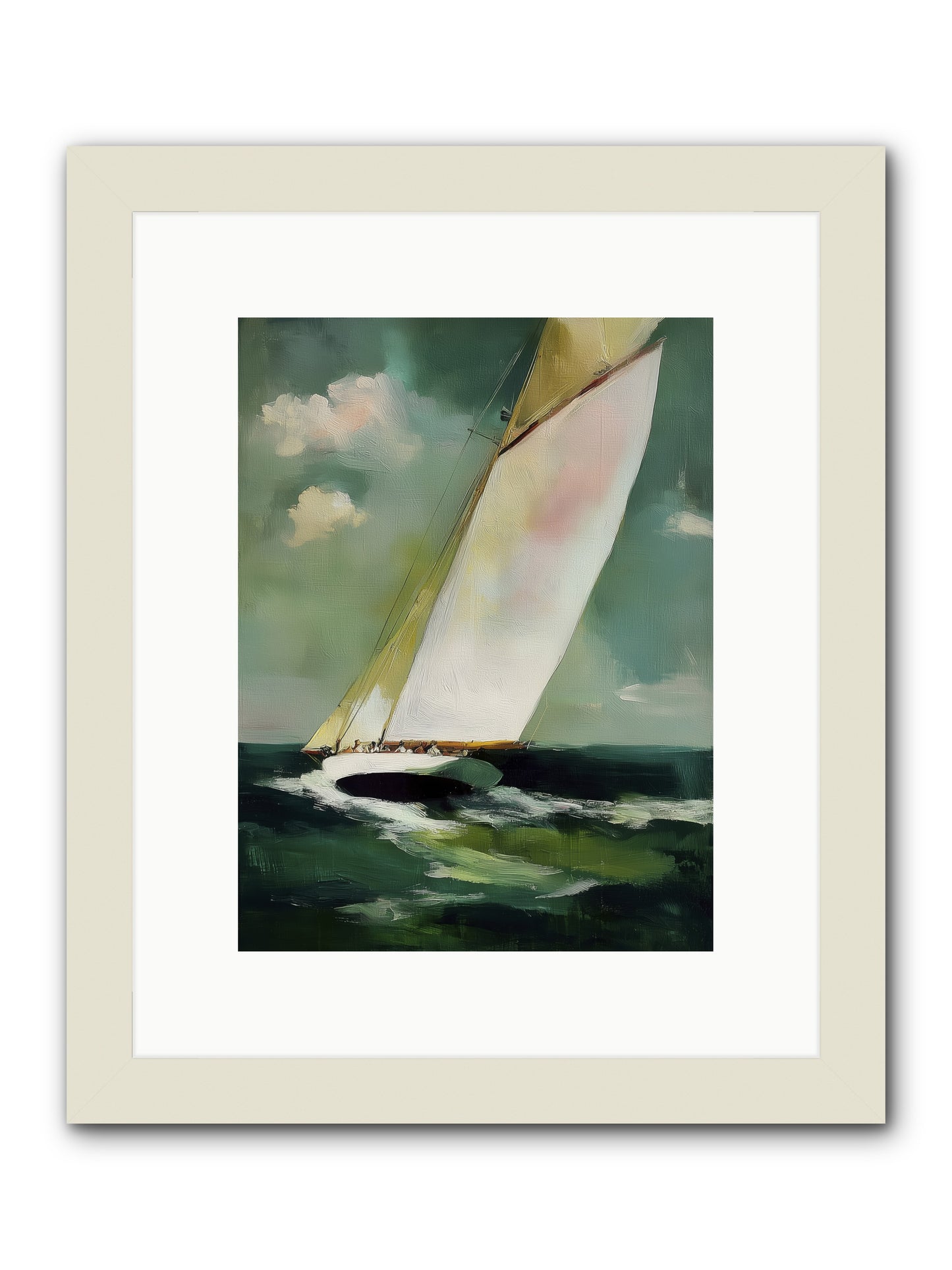 Where Waves Write Poetry -- Framed Print - White 9x12
