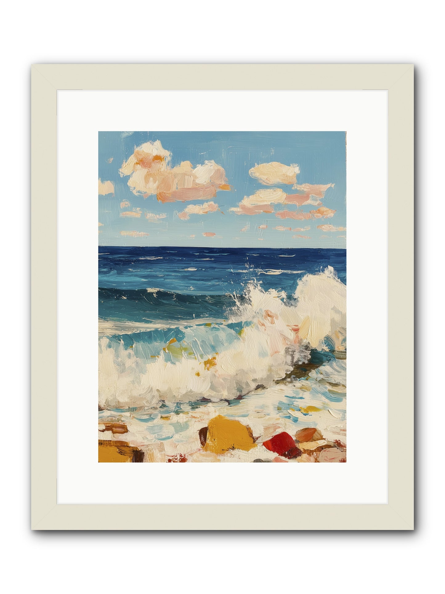 Where Worlds Collide -- Framed Print - White 12x16