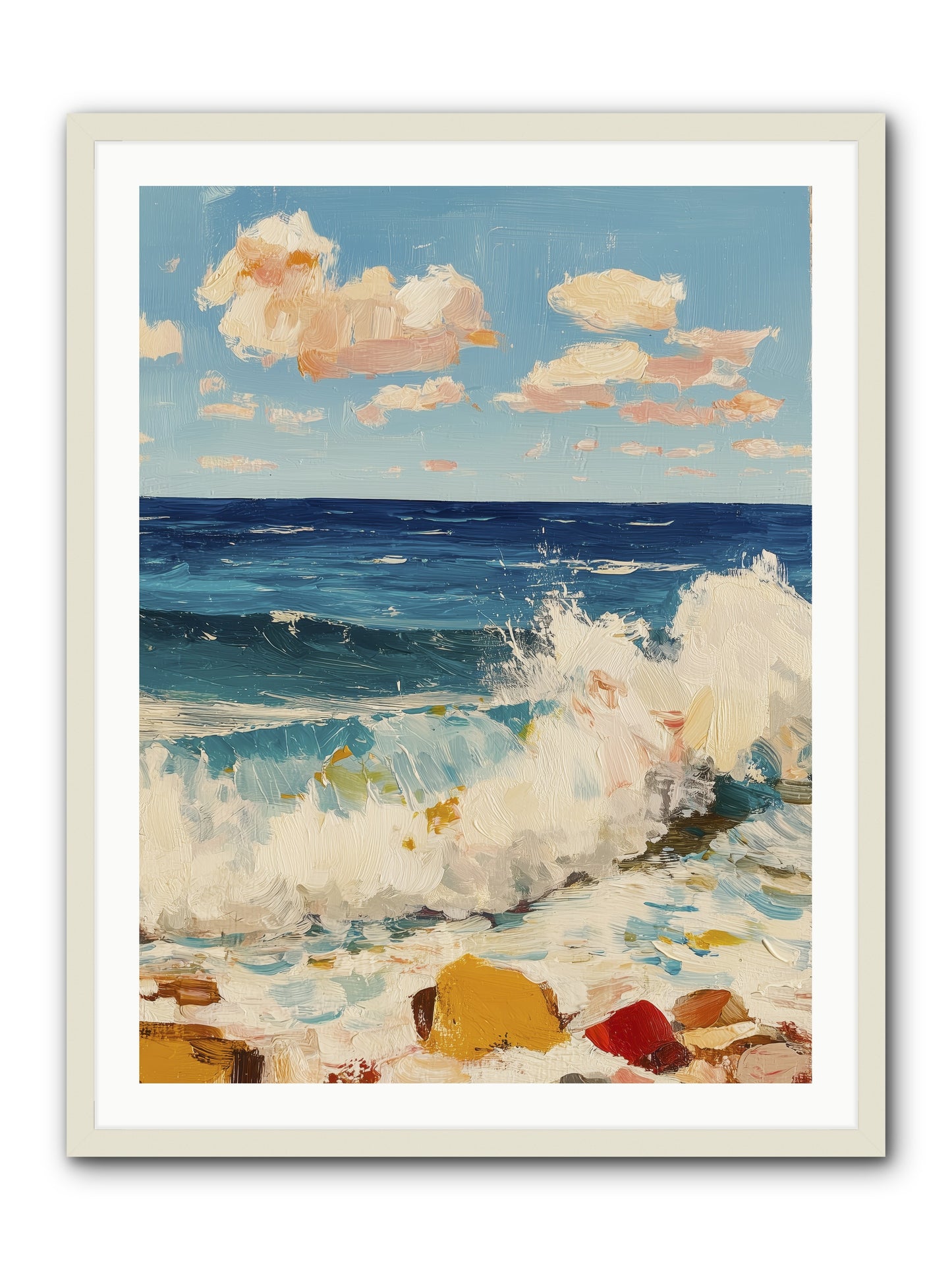 Where Worlds Collide -- Framed Print - White 30x40