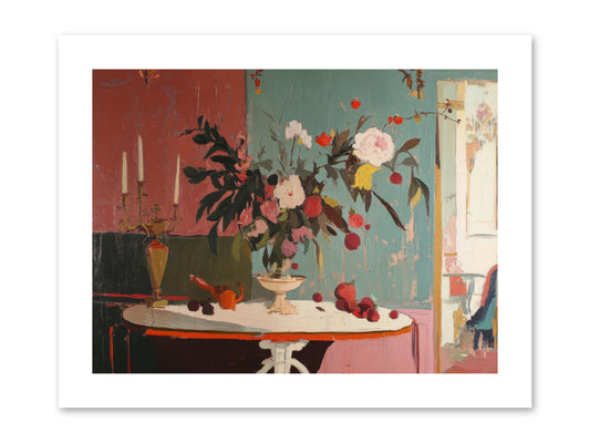 Where blossoms linger -- Paper Print 12x9