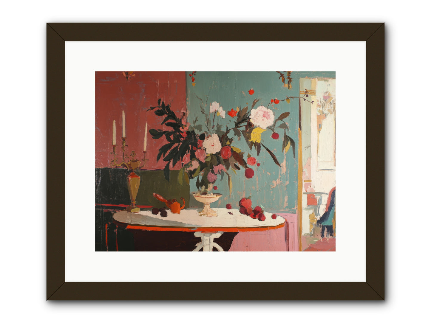 Where blossoms linger -- Framed Print - Black 16x12