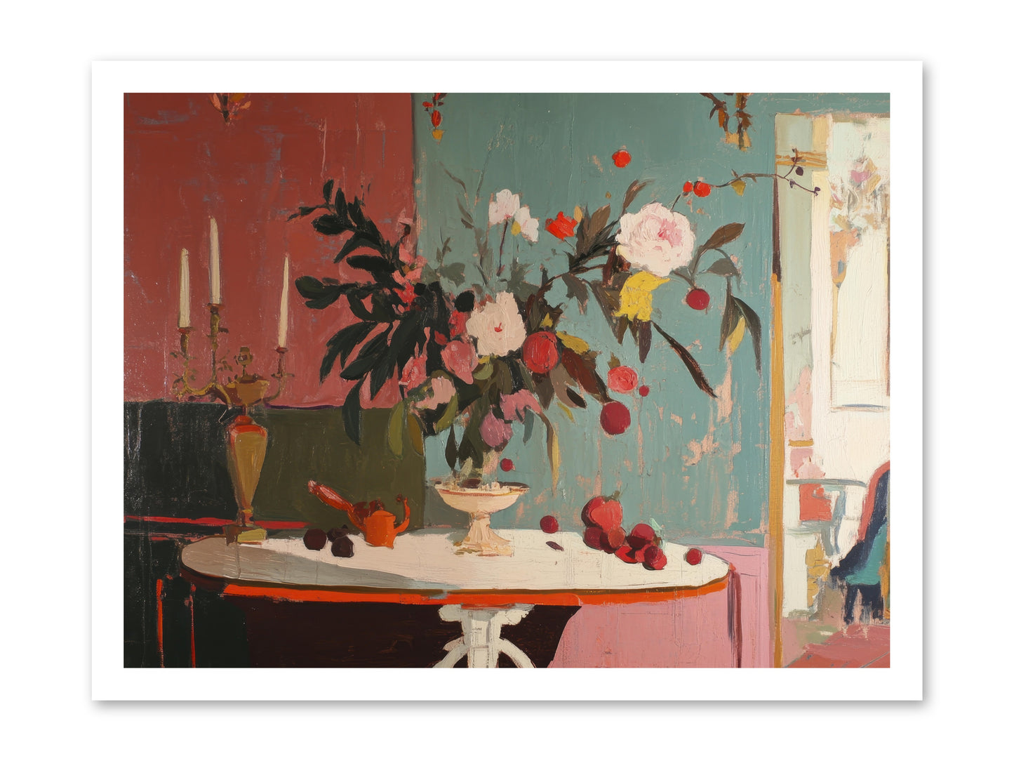 Where blossoms linger -- Loose Canvas Print 24x18