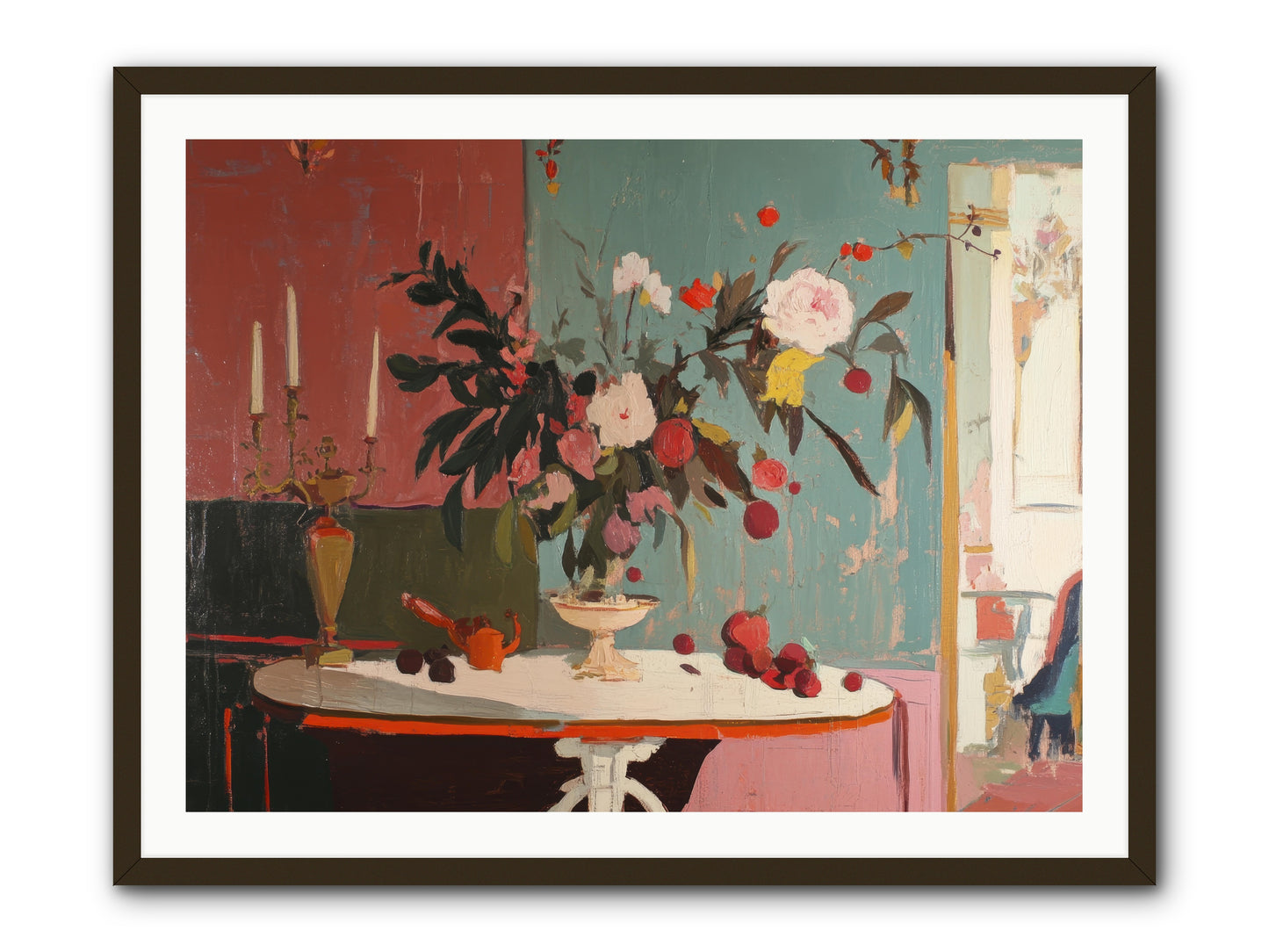 Where blossoms linger -- Framed Print - Black 40x30