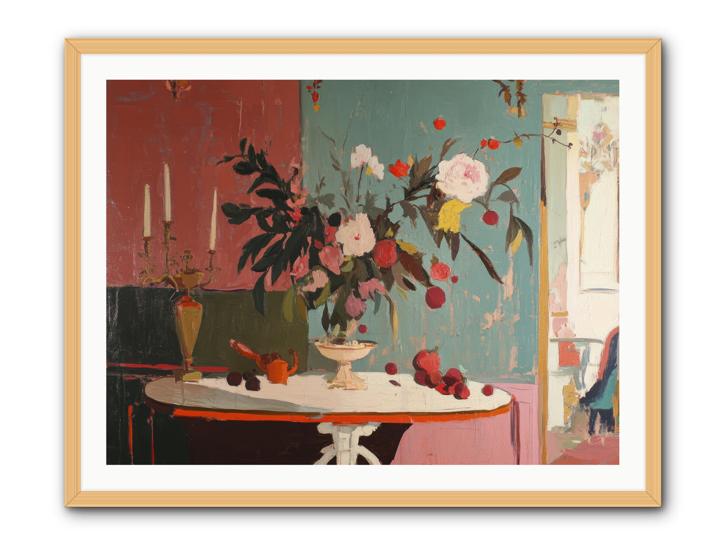 Where blossoms linger -- Framed Print - Natural 40x30
