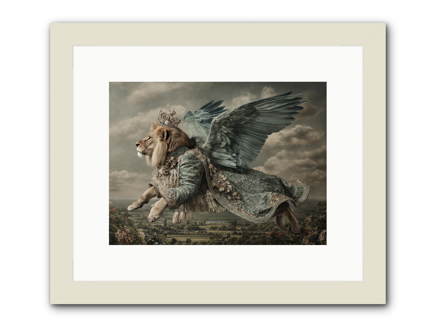 Where the Clouds Remember -- Framed Print - White 12x9