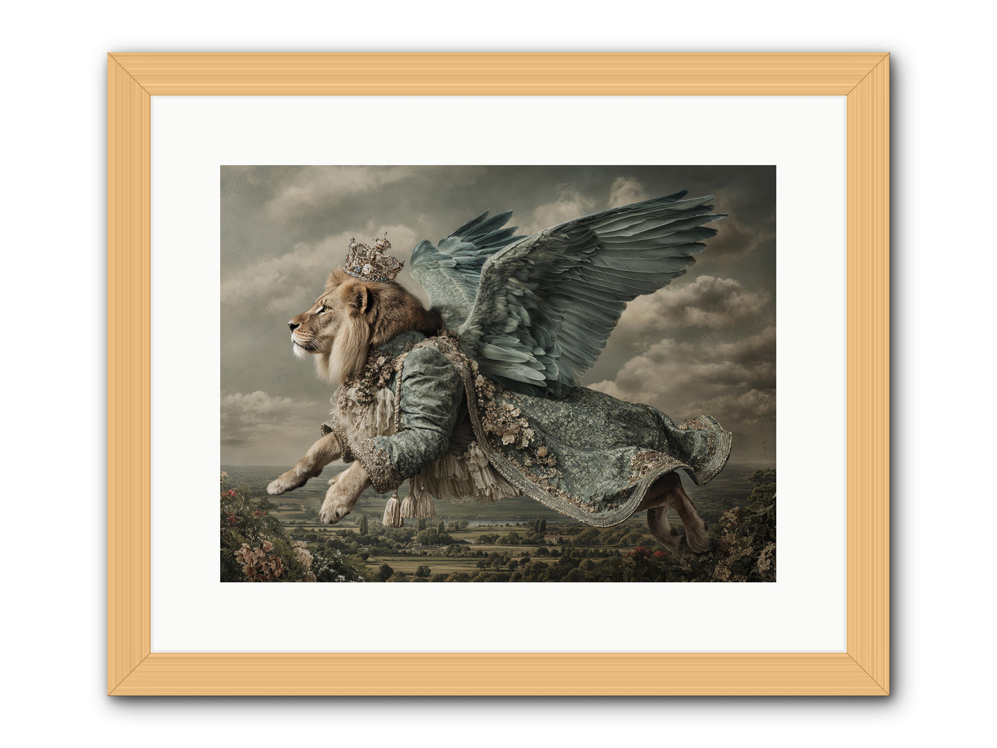 Where the Clouds Remember -- Framed Print - Natural 16x12