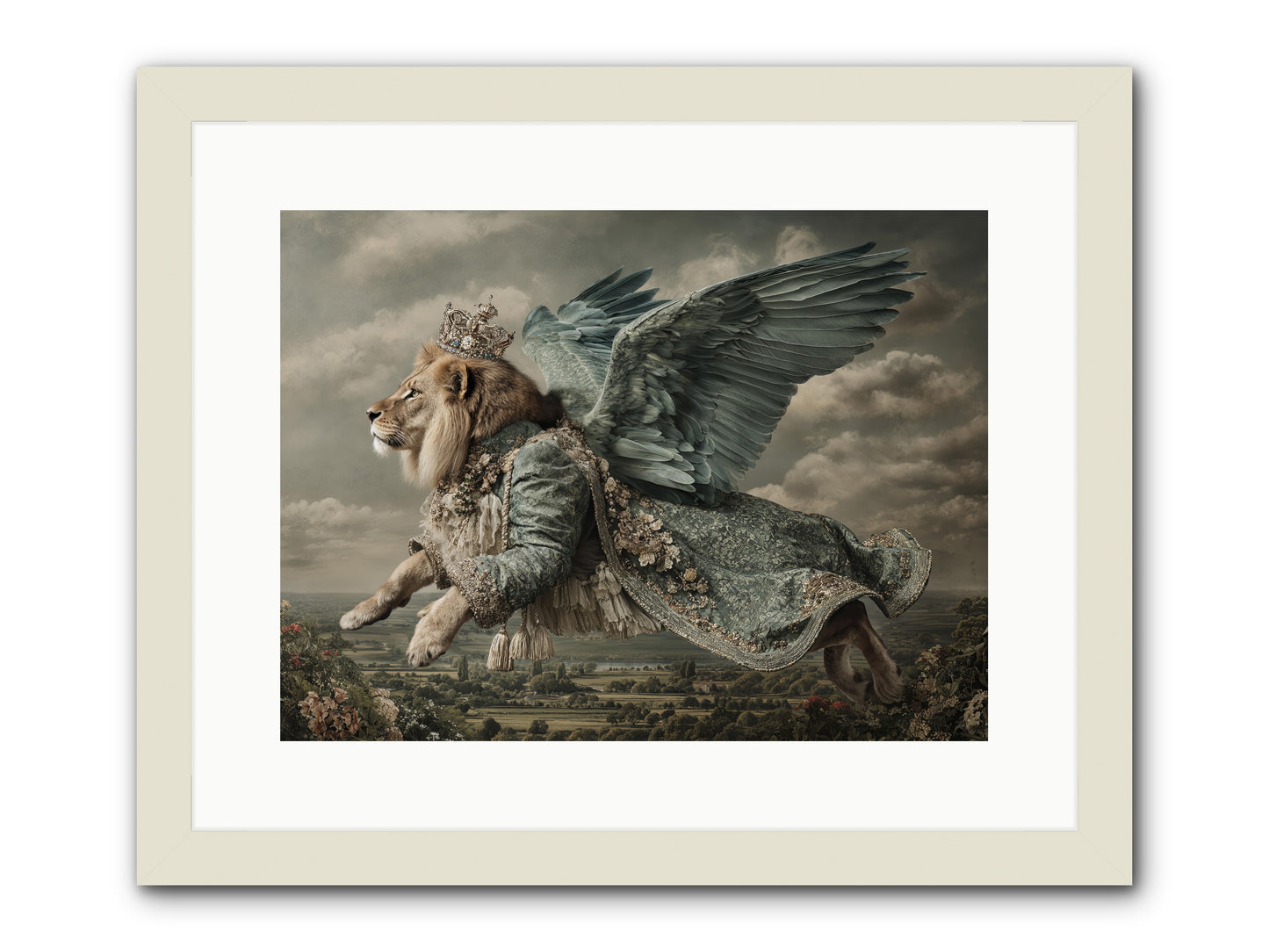 Where the Clouds Remember -- Framed Print - White 16x12