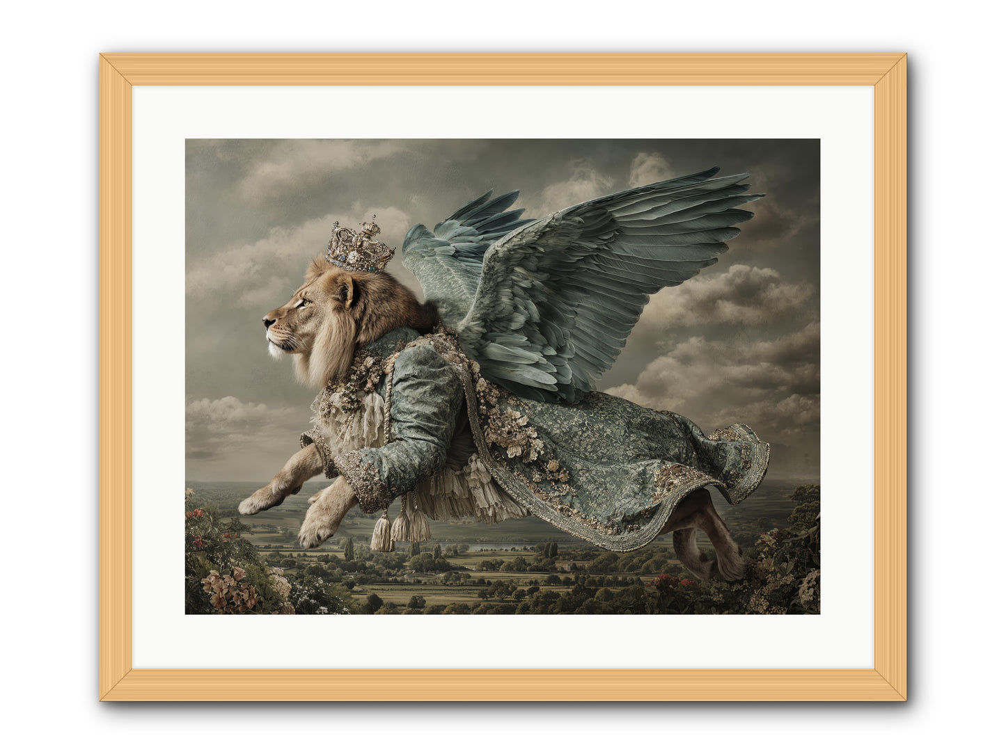 Where the Clouds Remember -- Framed Print - Natural 24x18