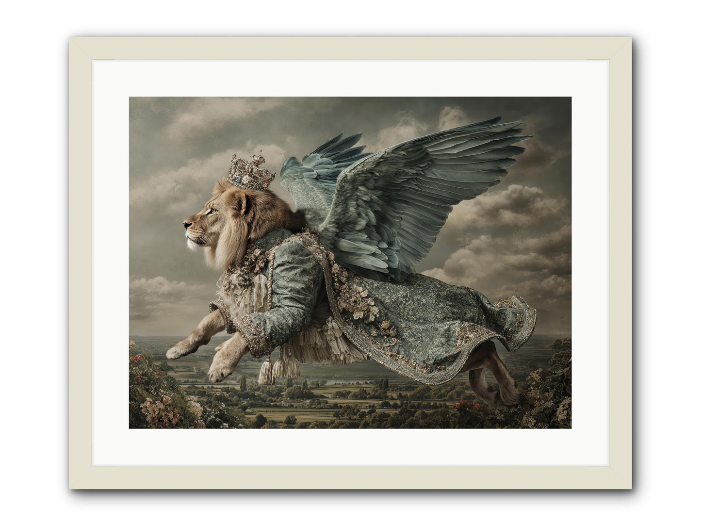 Where the Clouds Remember -- Framed Print - White 24x18