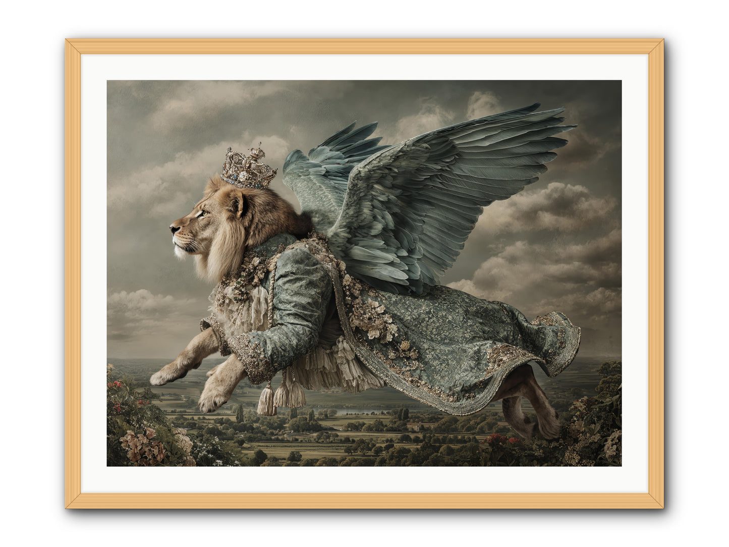Where the Clouds Remember -- Framed Print - Natural 40x30