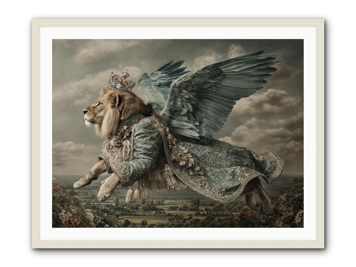 Where the Clouds Remember -- Framed Print - White 40x30