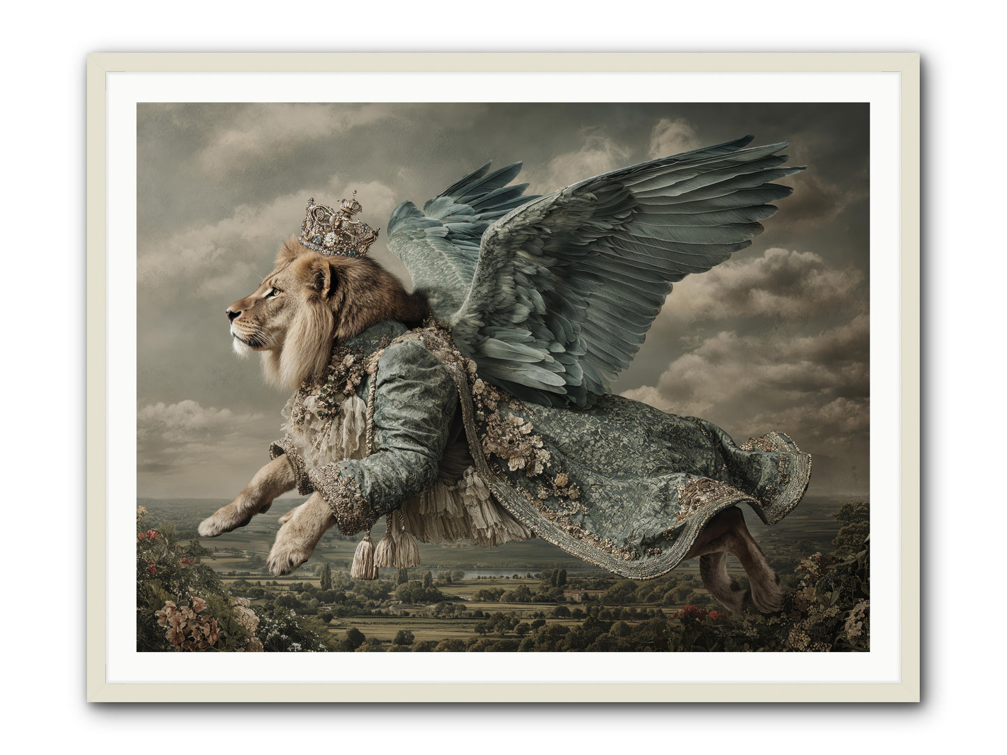 Where the Clouds Remember -- Framed Print - White 48x36