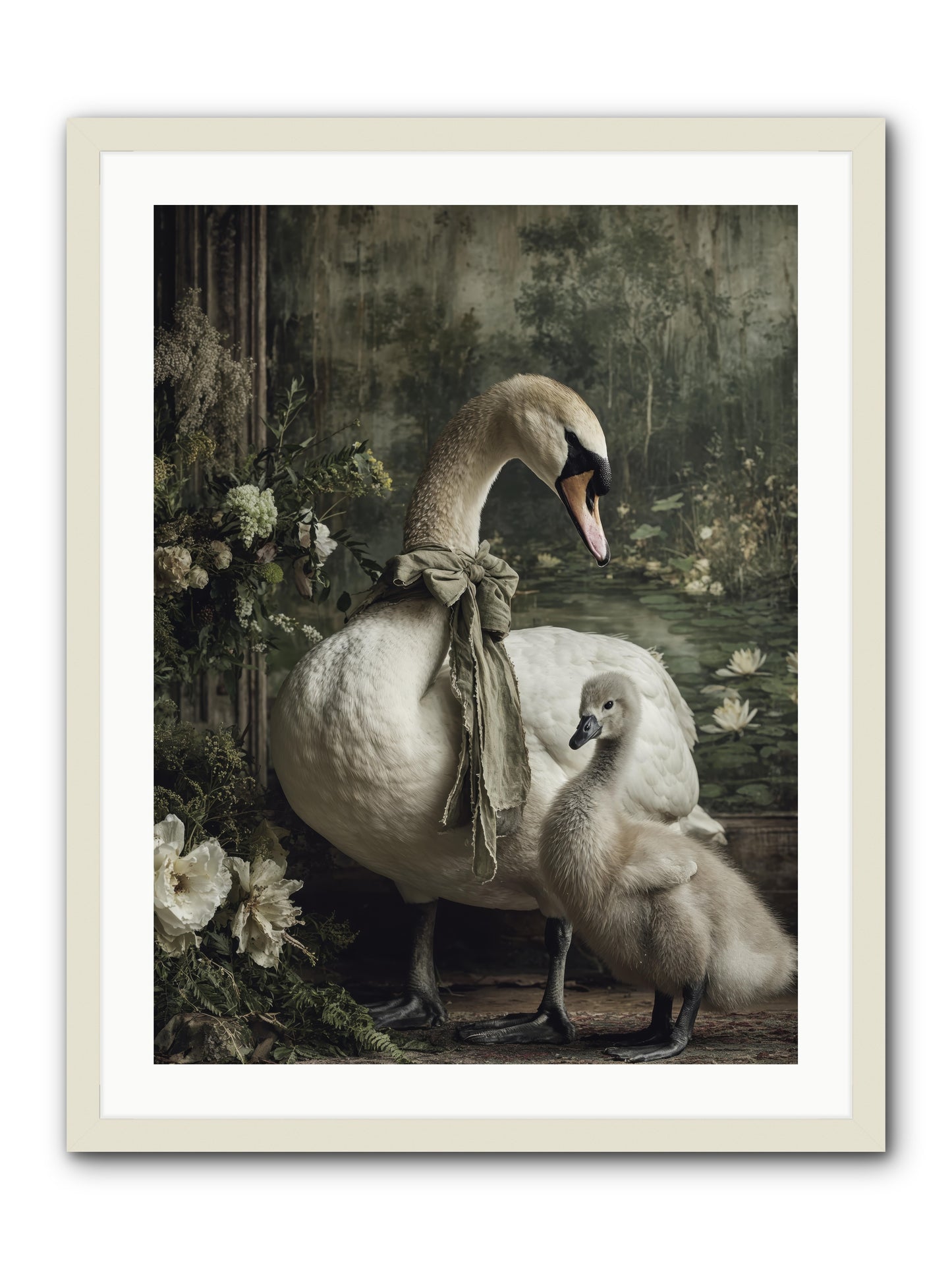 Where whispers live -- Framed Print - White 24x32
