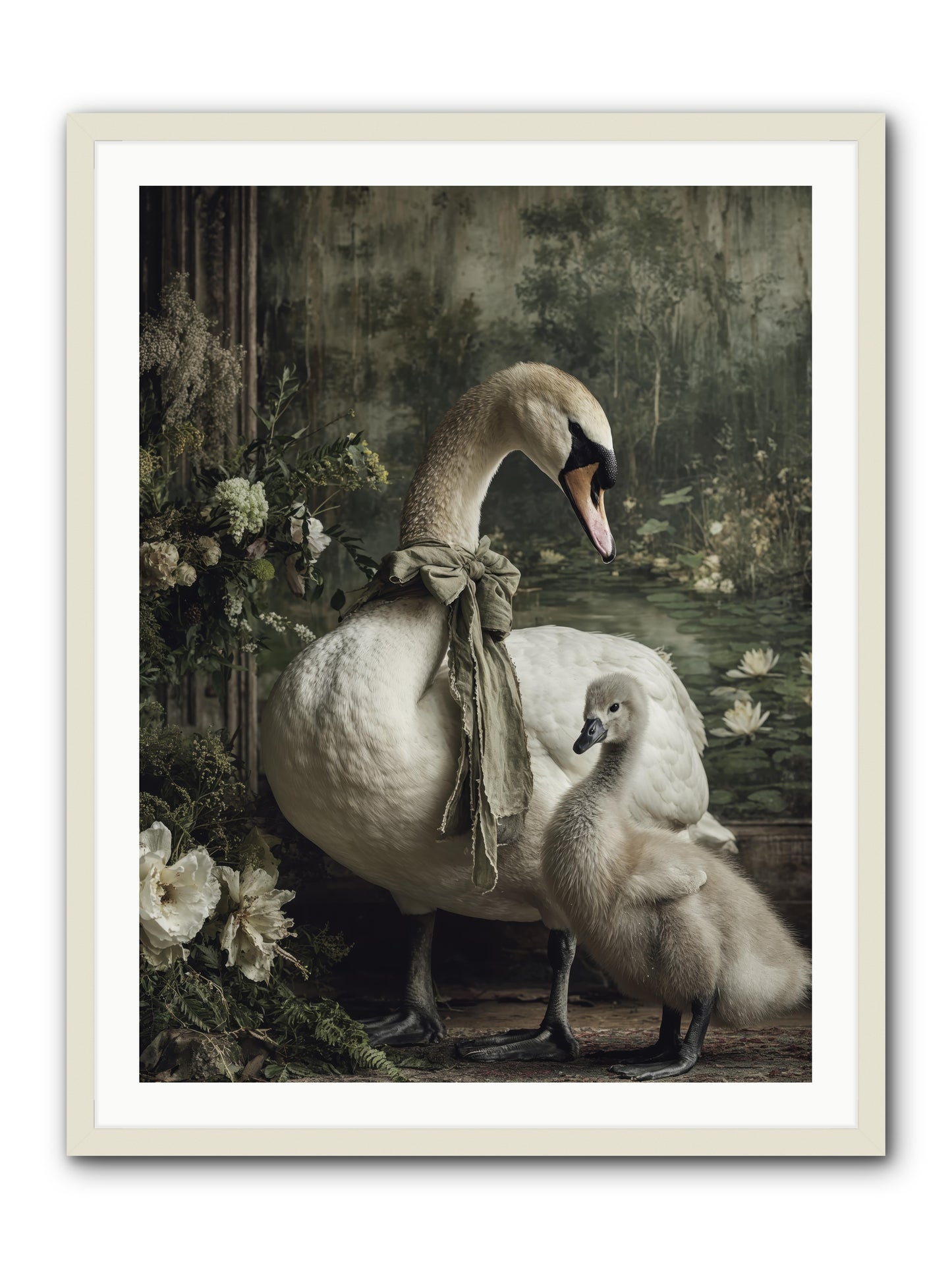 Where whispers live -- Framed Print - White 30x40