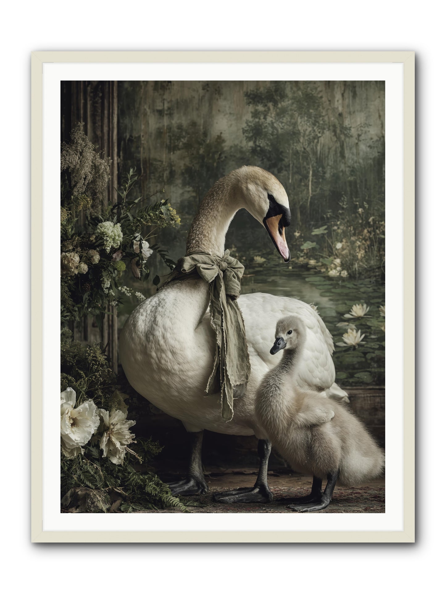 Where whispers live -- Framed Print - White 36x48
