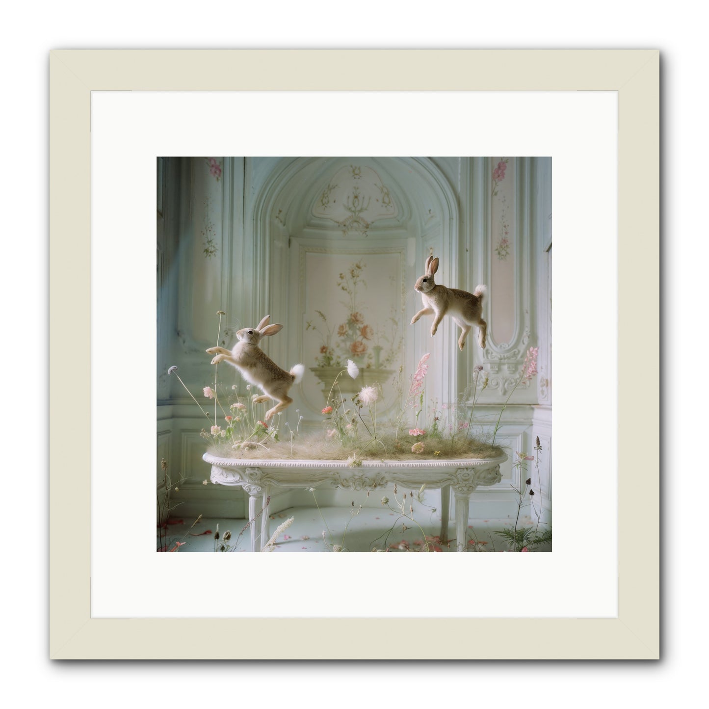 Whimsical Wanderings -- Framed Print - White 12x12