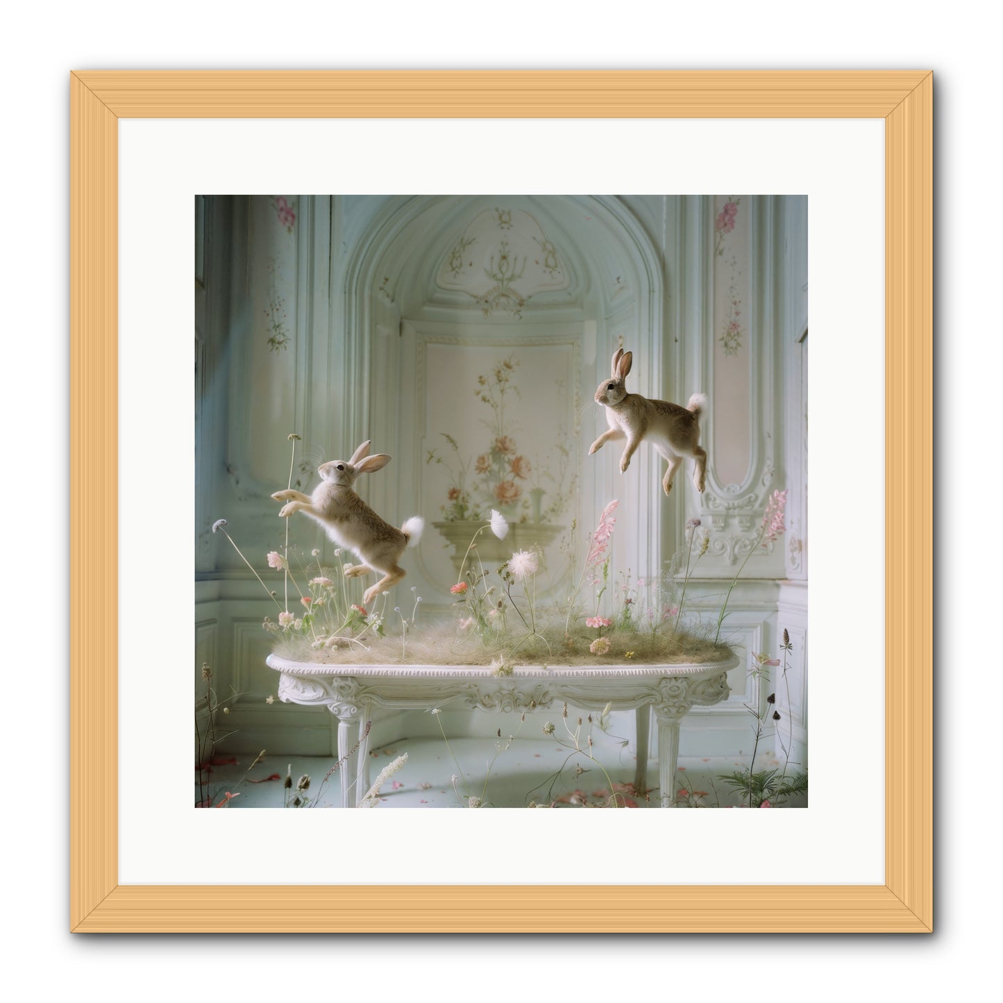 Whimsical Wanderings -- Framed Print - Natural 16x16