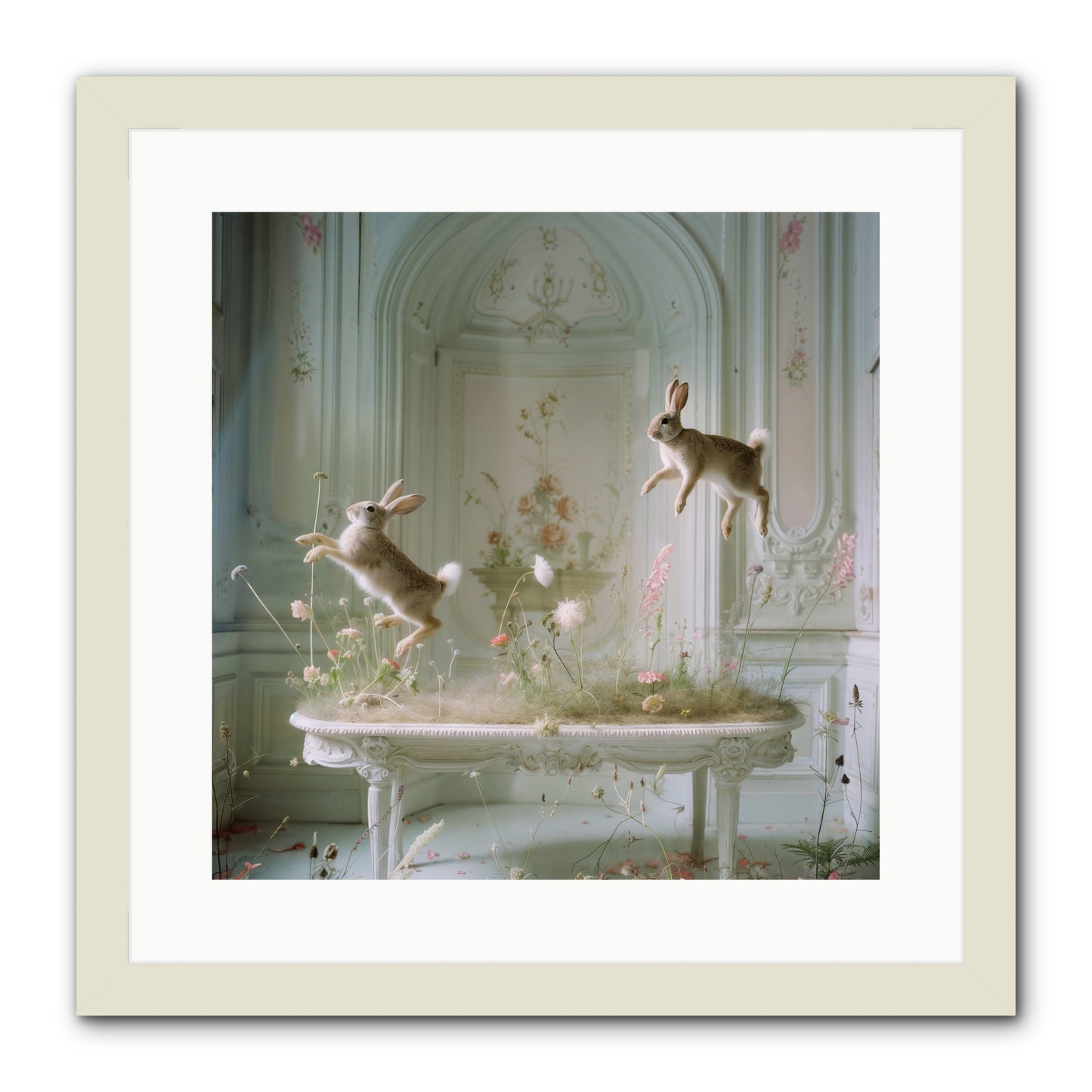 Whimsical Wanderings -- Framed Print - White 16x16